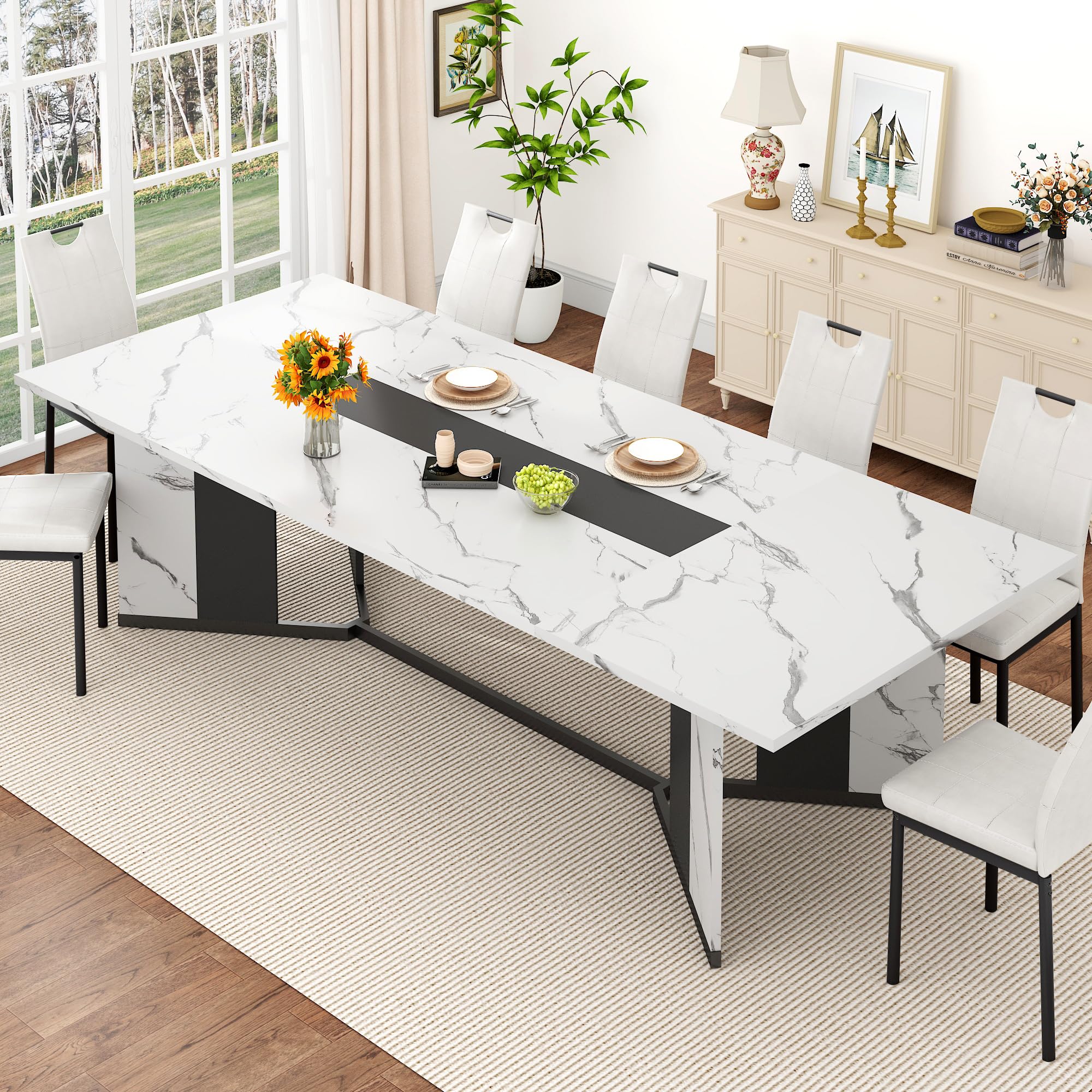 7-Piece Dining Table Set for 8 10 People