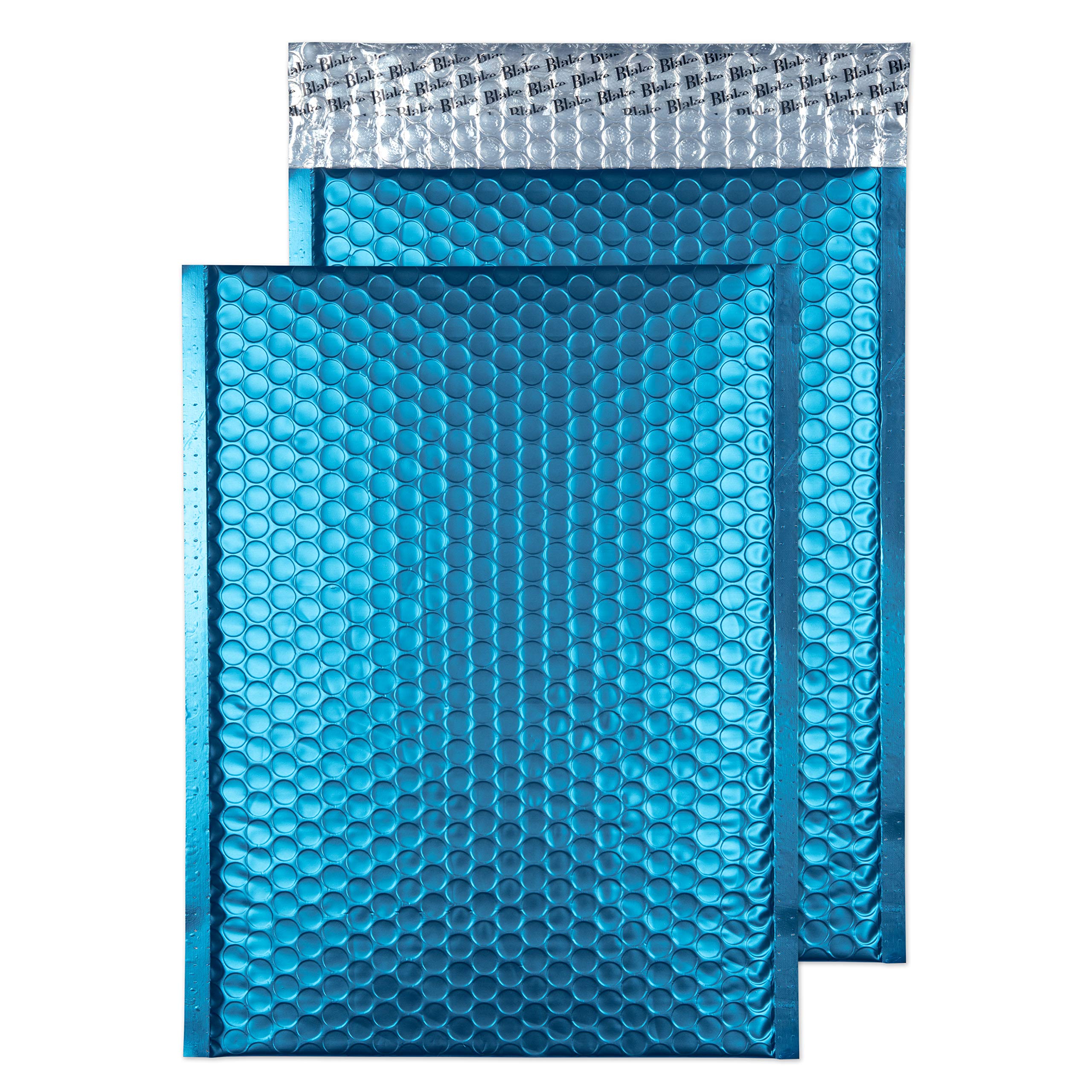 Blake Purely Packaging C4 324 x 230 mm Matt Metallic Padded Bubble Envelopes Peel & Seal (MTCAR324) Caribbean Blue - Pack of 100