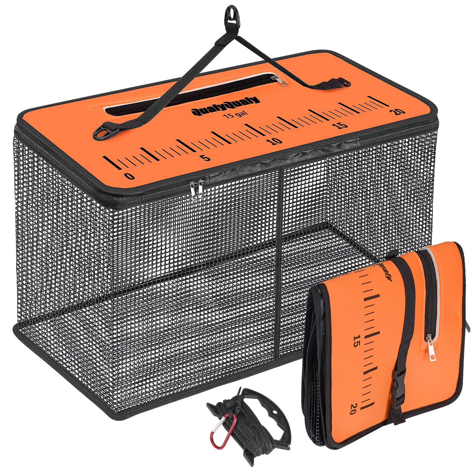 basket for fishing pole storage 16 Rod Holder Rack Fishing Stand Garage Organizer Space Saver, Designed to Holds Any Type Rod Hiking Sticks Will Keep It Steady Fins for creating shelves or vertical dividers inside the crate 2 Fishing Pole Holders for securing rods while fishing or transporting 2 Plier Holders for keeping tools visible and easy to access 1 Seat Pad Pack for turning your crate stack into a comfortable seat 2 D Tip Tamer Fishing Pole Storage