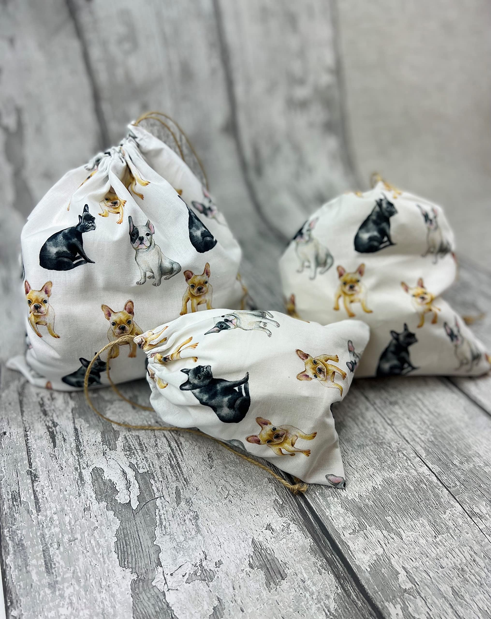 Eco-Friendly Reusable 100% Cotton Produce Bags | Vegetable Bags | Breathable Storage Bags - Set of 3 Bags