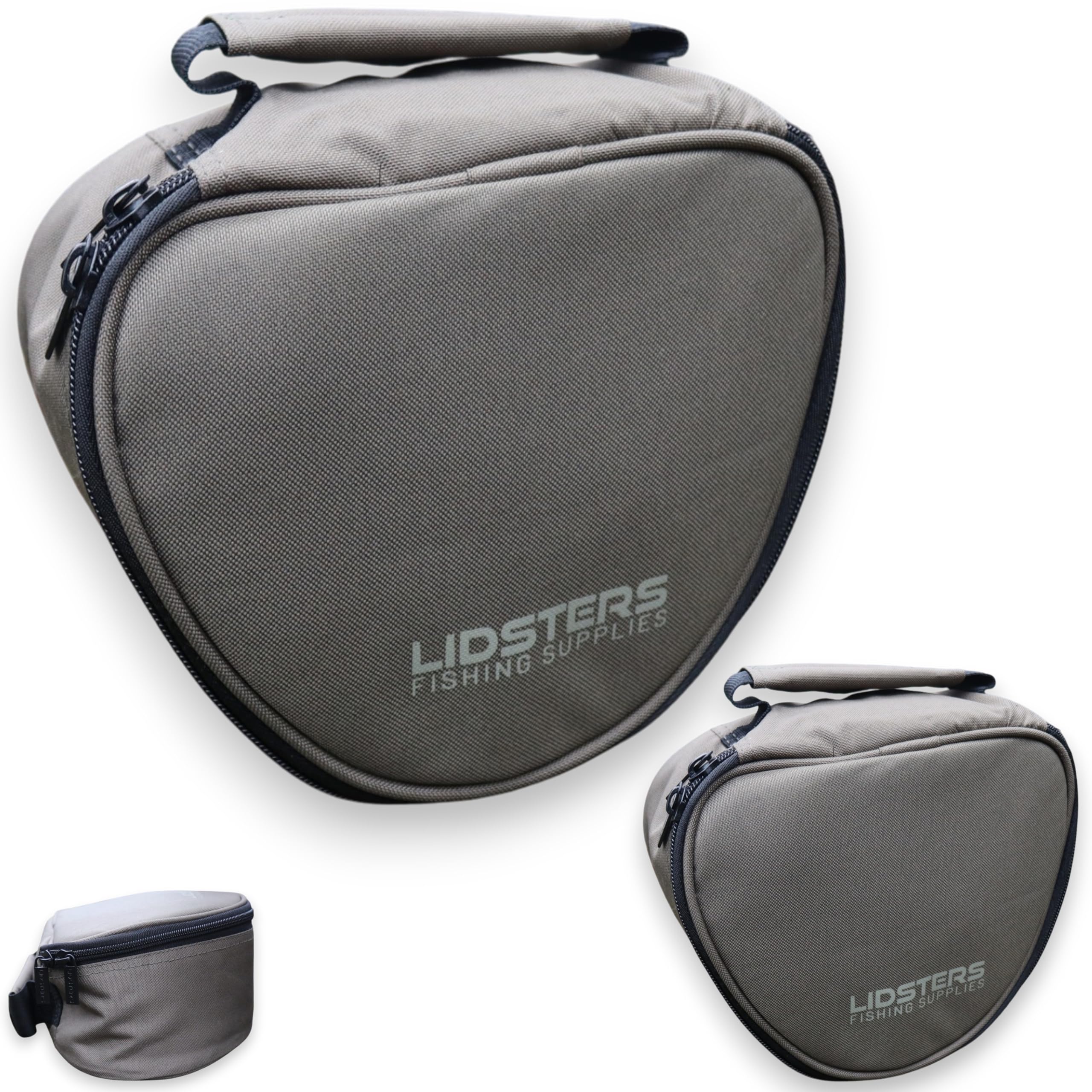 2 Lidsters Deluxe Padded Green Reel Cases Bag For Carp Coarse Pike Fishing Reels Tackle