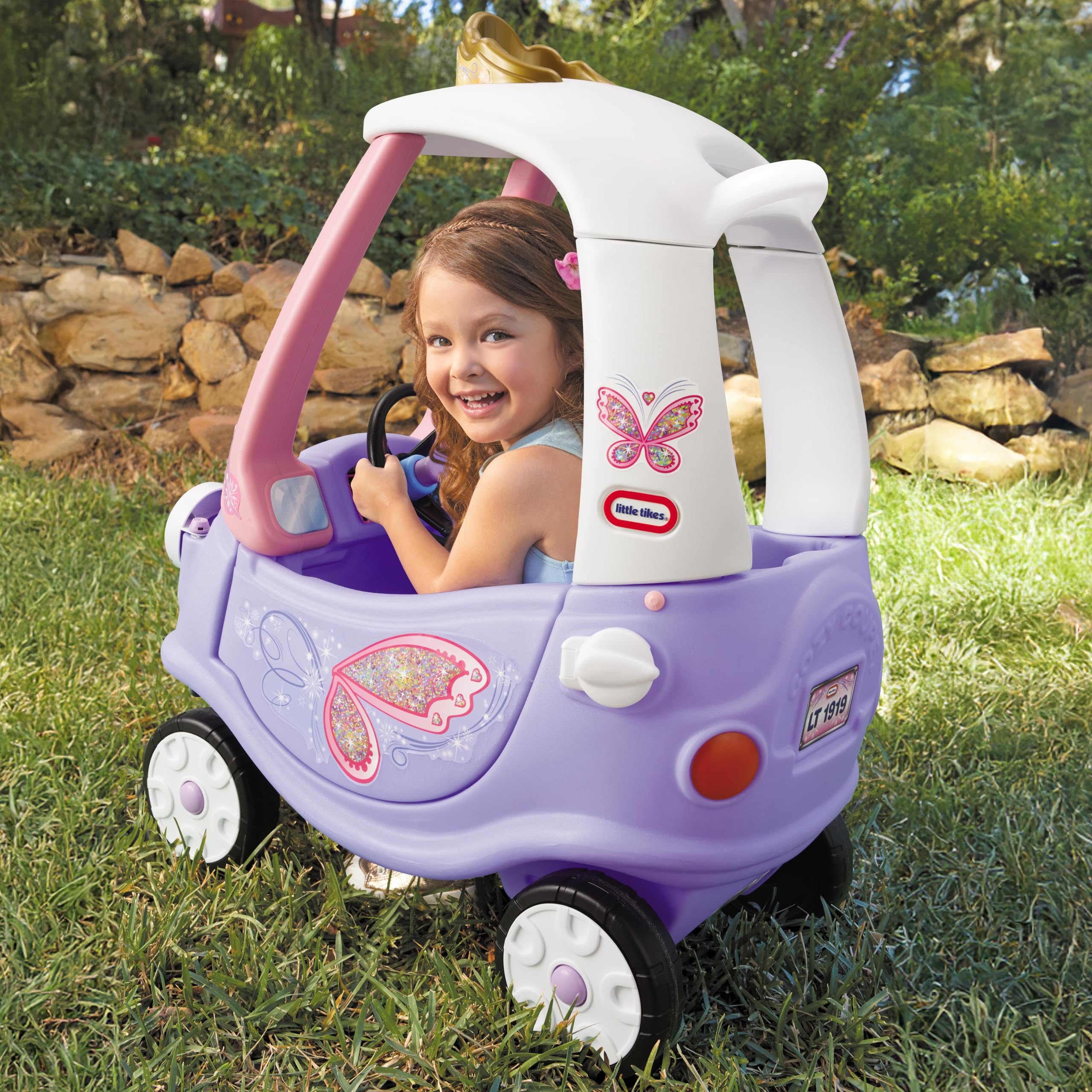 Cozy Coupe - Little Tikes - Fata - Macchinina per bambini - Porte, clacson e pianale da rimuovere - Dai 18 mesi