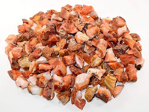 Miniatura 7 de HQRP Ágata cornalina naranja roja piedras ásperas de cristal natural Cabujones de piedras preciosas minerales Cabujones de muestras de roca -