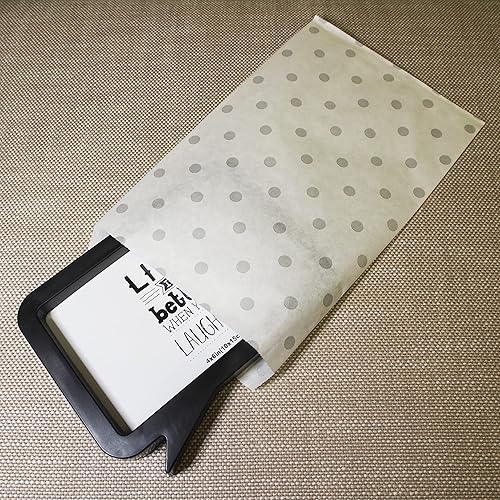 Miniatura 3 de CuteBox Bolsas de regalo blancas de papel plano con lunares plateados (6 x 9 pulgadas) para mercancía, manualidades, recuerdos de fiesta, venta al