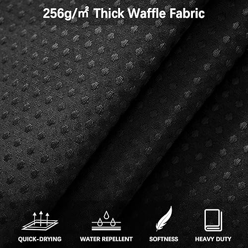 Miniatura 2 de Cortina de ducha negra de 256 GSM, cortinas de ducha de tela pesada para hotel, spa, cortina de baño de poliéster de lujo con 12 ganchos, 72