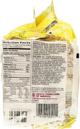 Miniatura 4 de Sapporo Ichiban Ramen Tonkotsu con sabor artificial, 18.5 onzas, 30 paquetes de fideos (5 x 6).