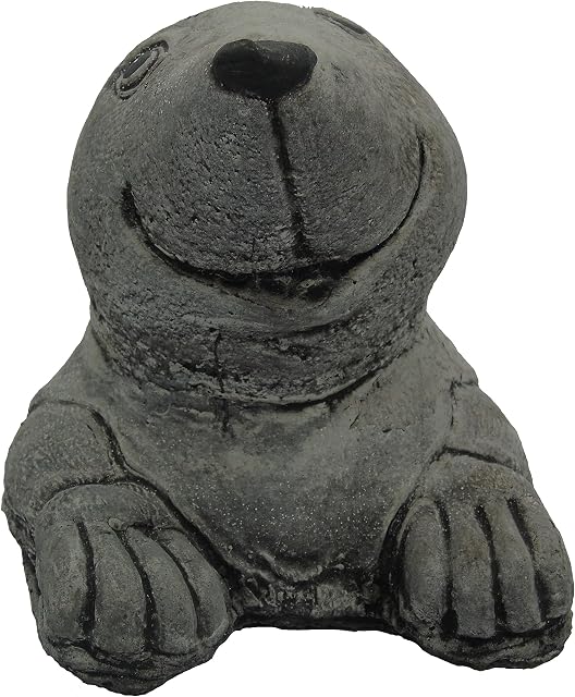 Smiling Mole Stone Garden Ornament Hand Mixed, Cast, Coloured and Finished 9 x 9 x 11 cms, 0.9 kilos. SMILINGMOLE