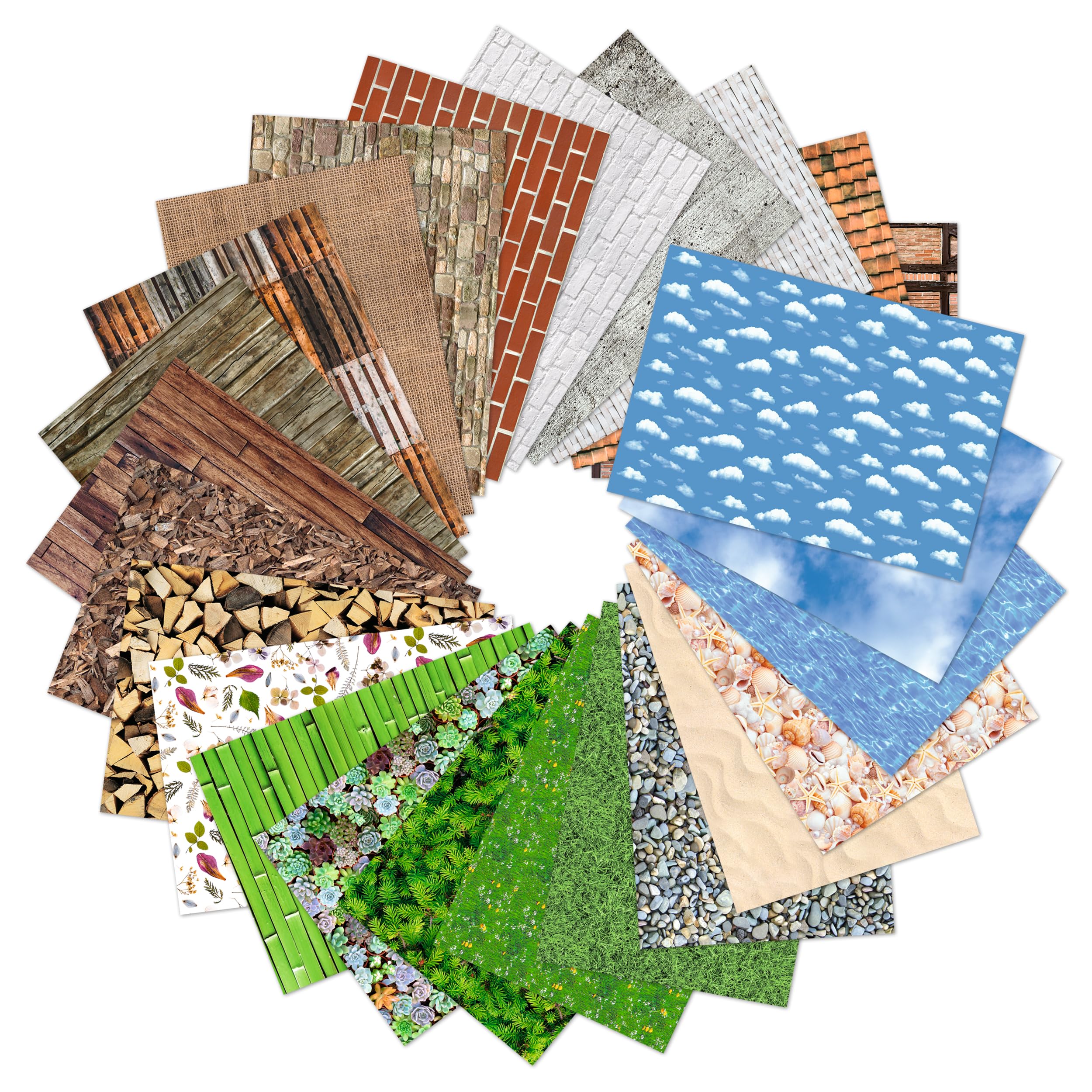 Ursus 7810002 Photo Card Nature Collection 50 Sheets Approx. 23 x 33 cm 300 g/m² Printed on Both Sides with 25 Different Designs Made of Fresh Cellulose for Versatile Crafts - Image 2