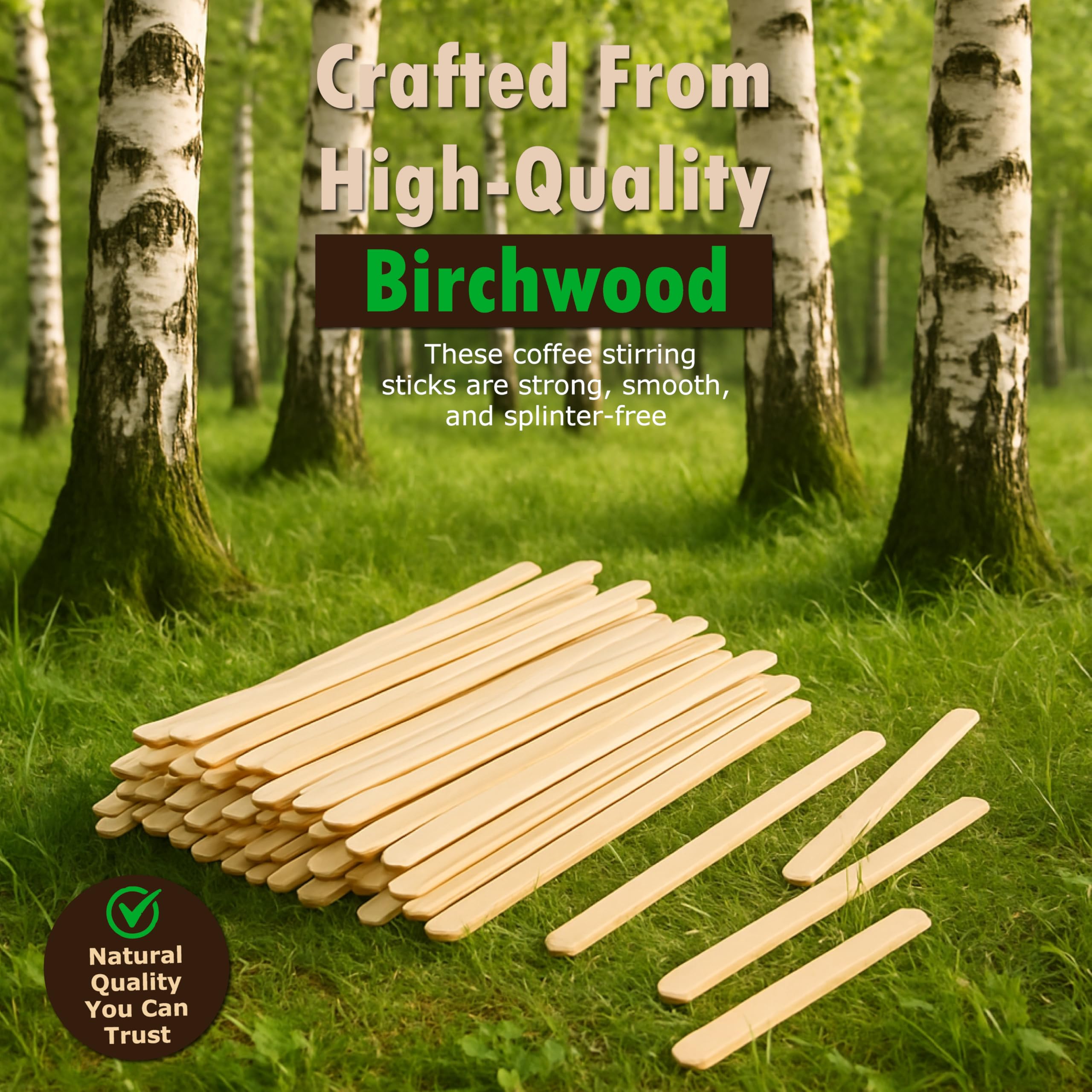 Wooden Coffee Stirrers - 500 Count -5