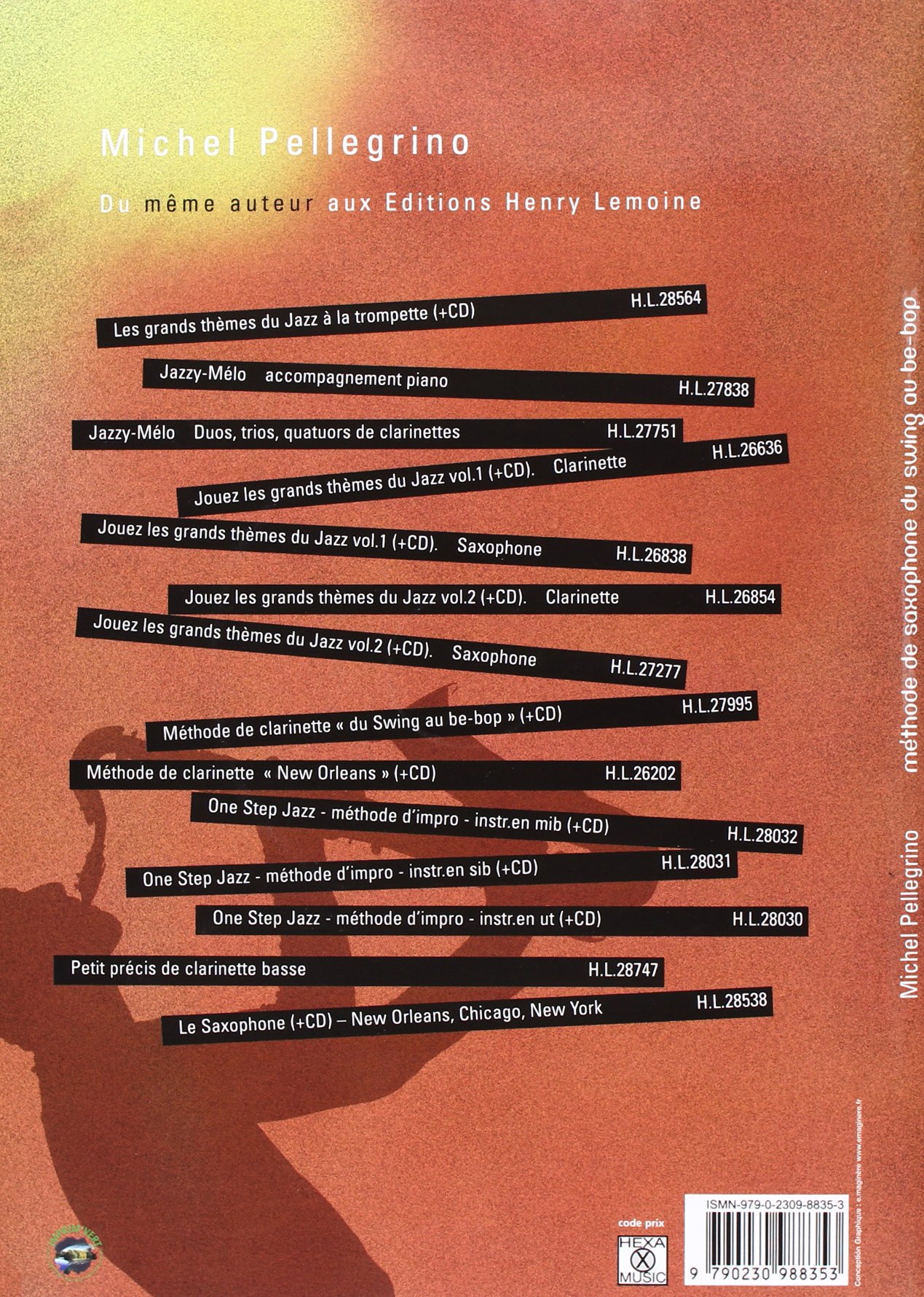 Methode de saxophone du swing au be-bop + cd --- saxophone