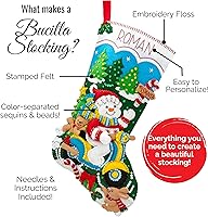 Vista 3 de Bucilla 86930E Kit de Calcetín de Fieltro con Apliques Práctica del Coro de Santa 18