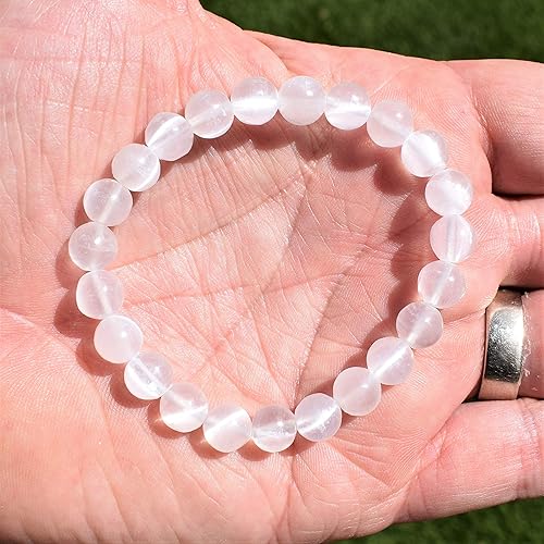 Miniatura 7 de Zenergy Gems Charged Premium Natural Gemstone Crystal 8mm Bead Bracelet + Moroccan Selenite Charging Crystal Included