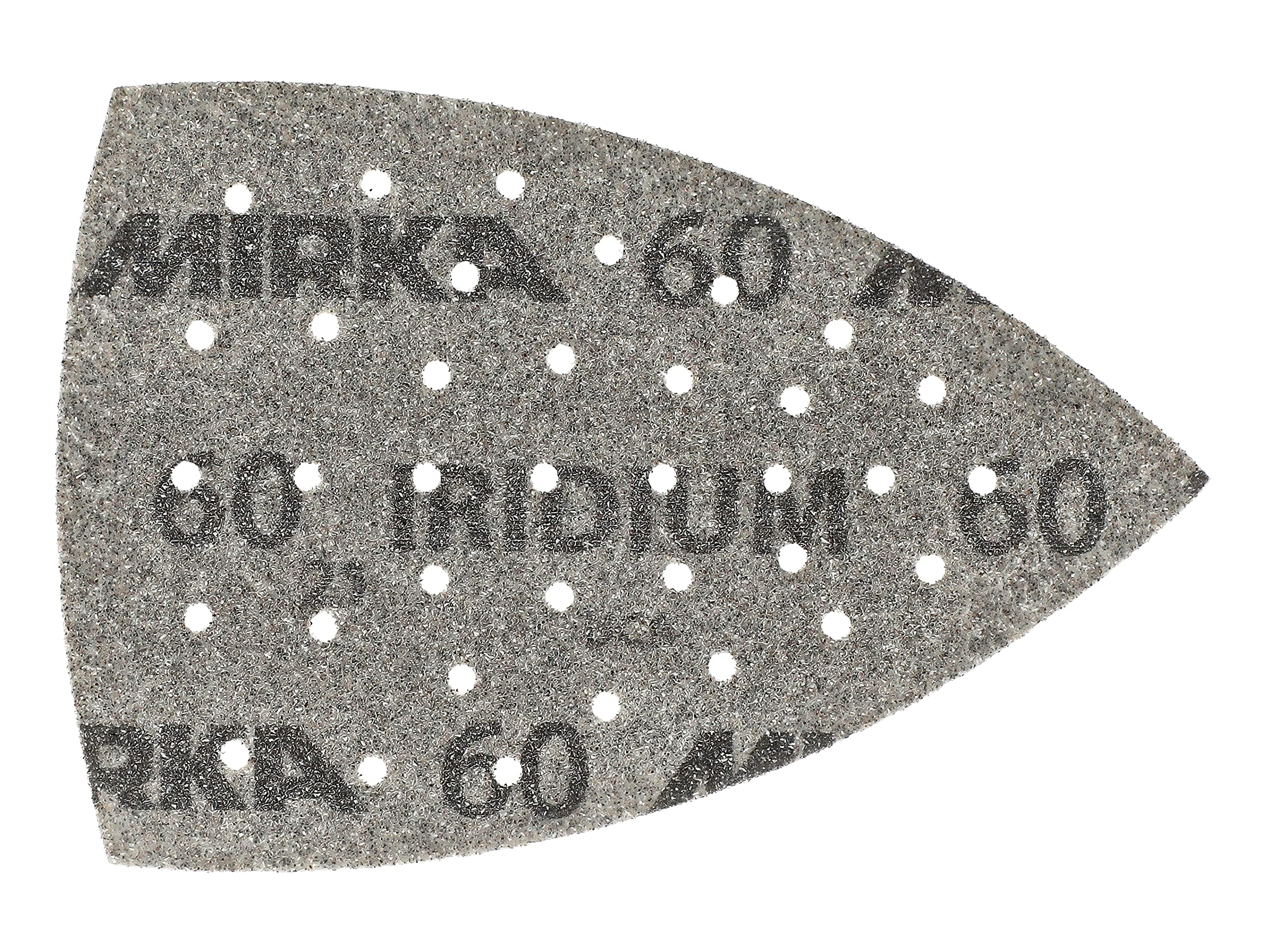 Mirka - papier ścierny - Iridium Delta 100x152x152 mm 36 otworów rzep | Trójkątny papier ścierny do lakieru szpachli podkładu drewna stali materiałów mineralnych tworzyw sztucznych