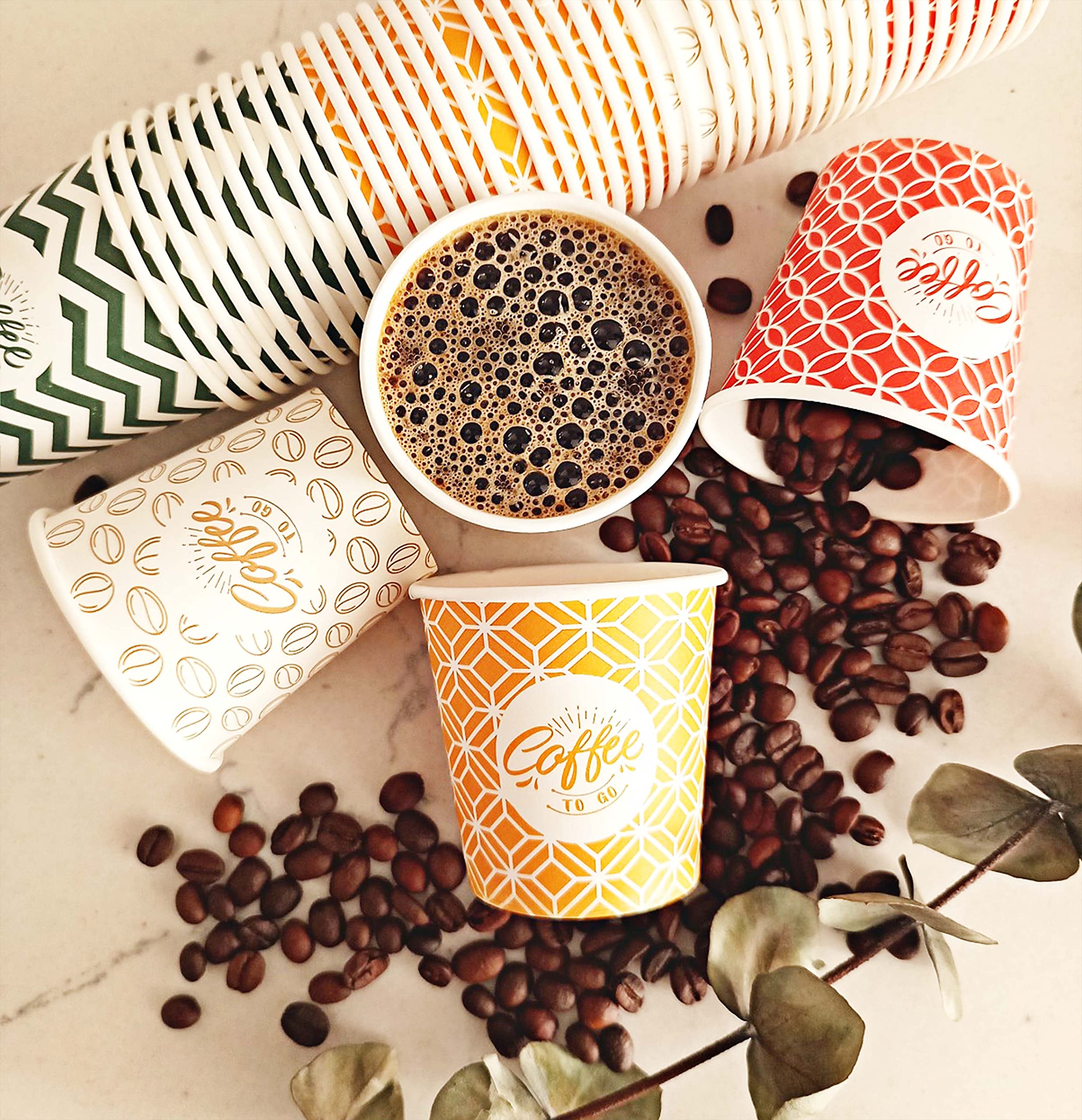 400 Bicchierini Carta Per Espresso Con Palettine Legno - 4 Oz/110 Ml, Ecologici - Foto 12