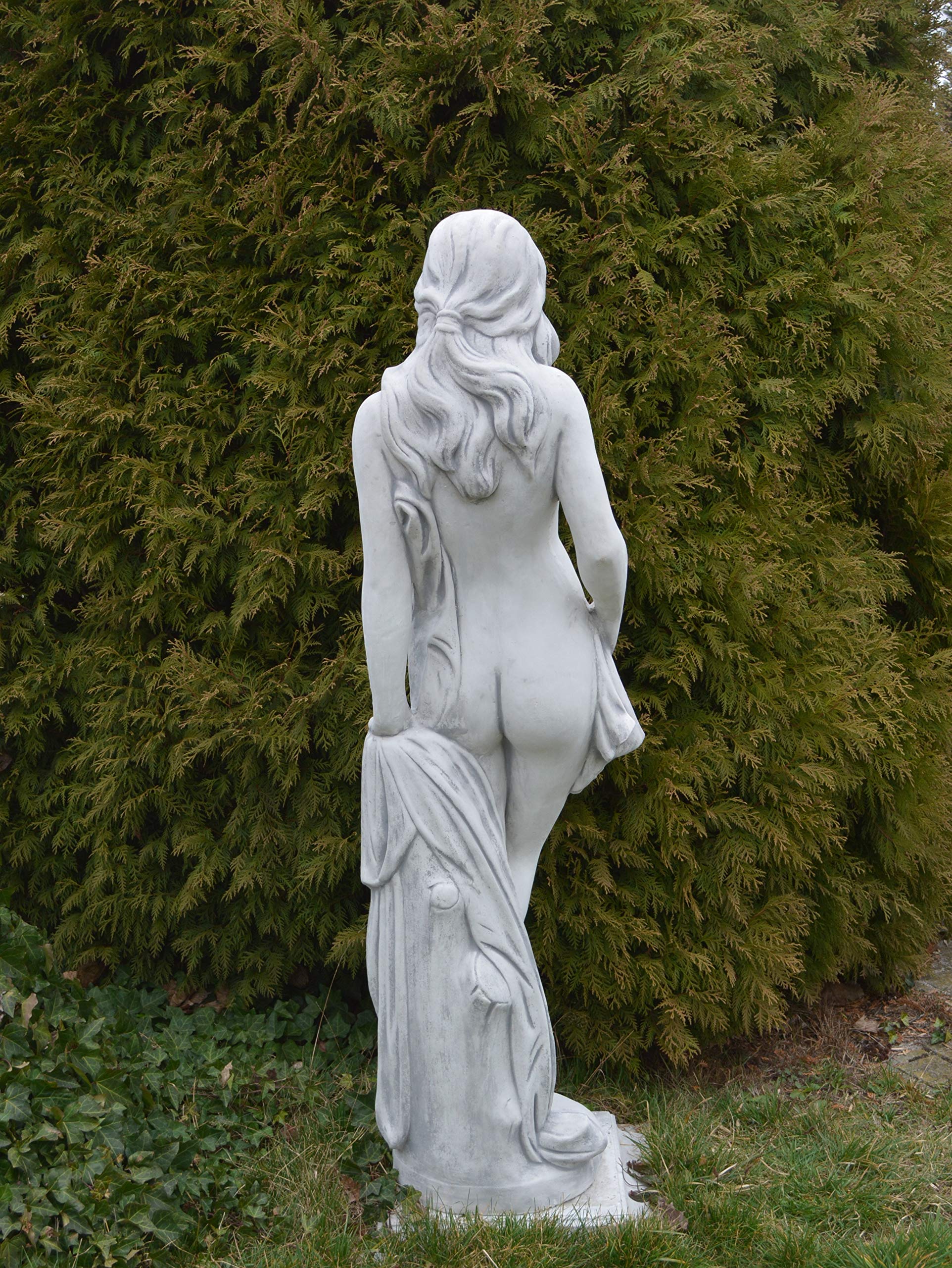 gartendekoparadies.de Erotische Frauen-Statue, Steinfigur, Steinguss, Grau, Frostsicher, H. 149 cm, 144 kg für Außenbereich