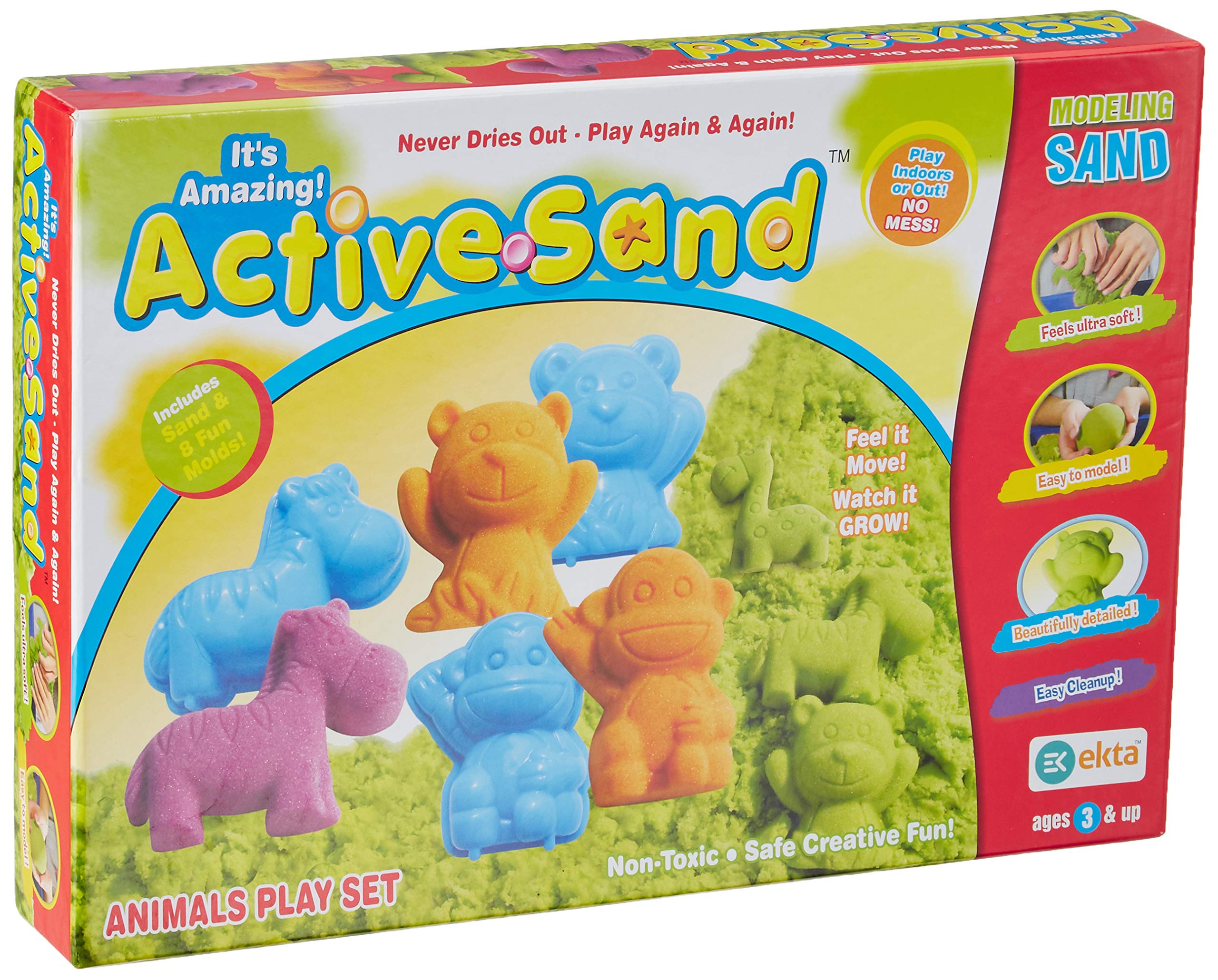 EKTA Clay Active Sand Animals Play Kit, Multicolour, 3+ Years (B07KGH5SVF) Amazon Price History, Amazon Price Tracker