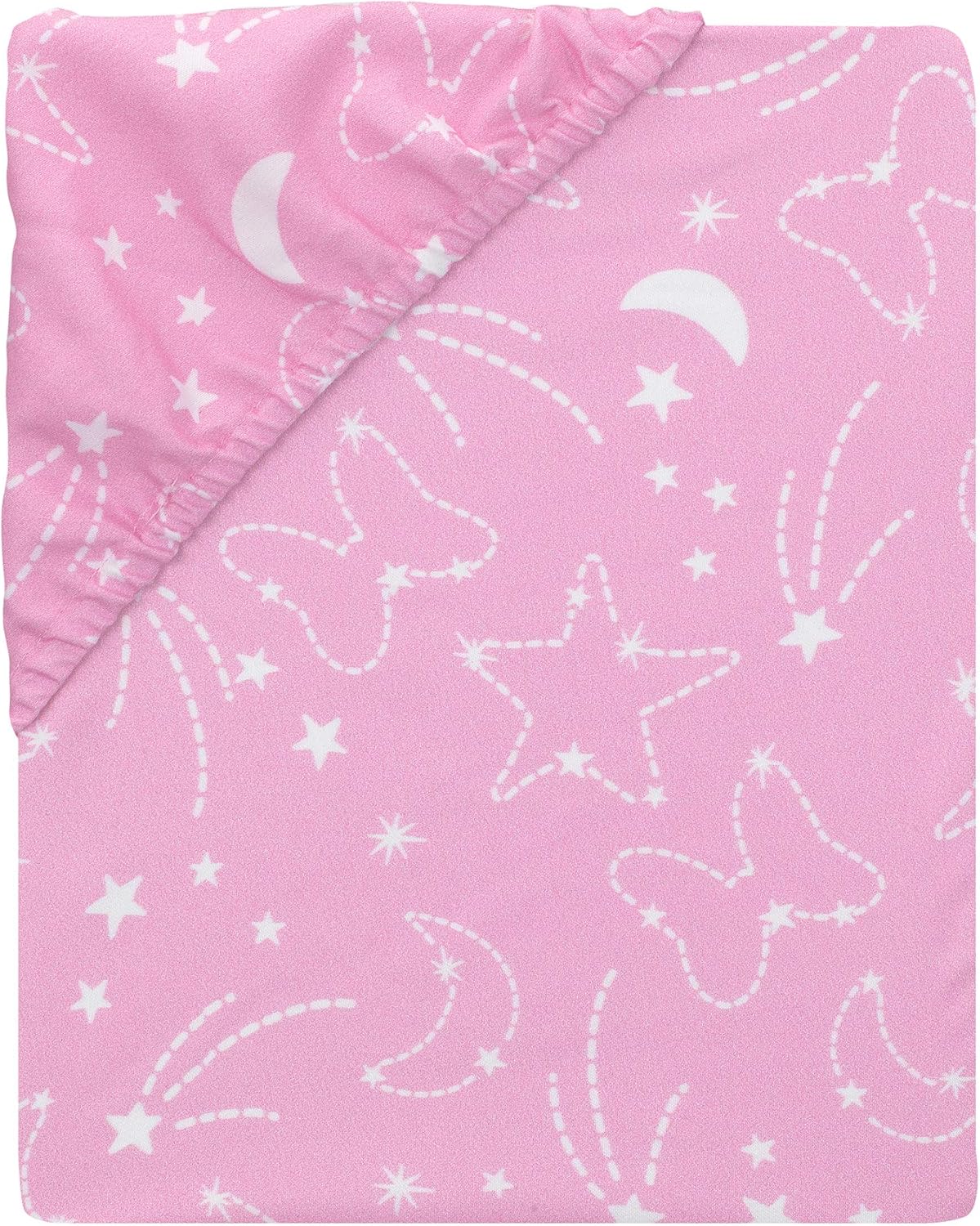 Lambs & Ivy Disney Baby Minnie Mouse Celestial Fitted Crib Sheet, Pink (Pack of 2)
