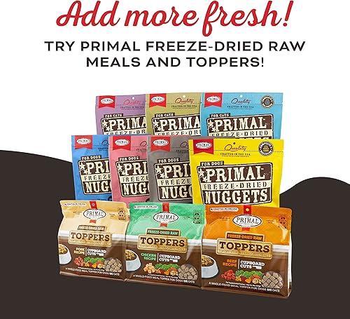 Miniatura 6 de Primal - Golosinas de pollo liofilizado para gatos, hechas con leche de cabra, golosinas de cabra para gatos, 2 onzas