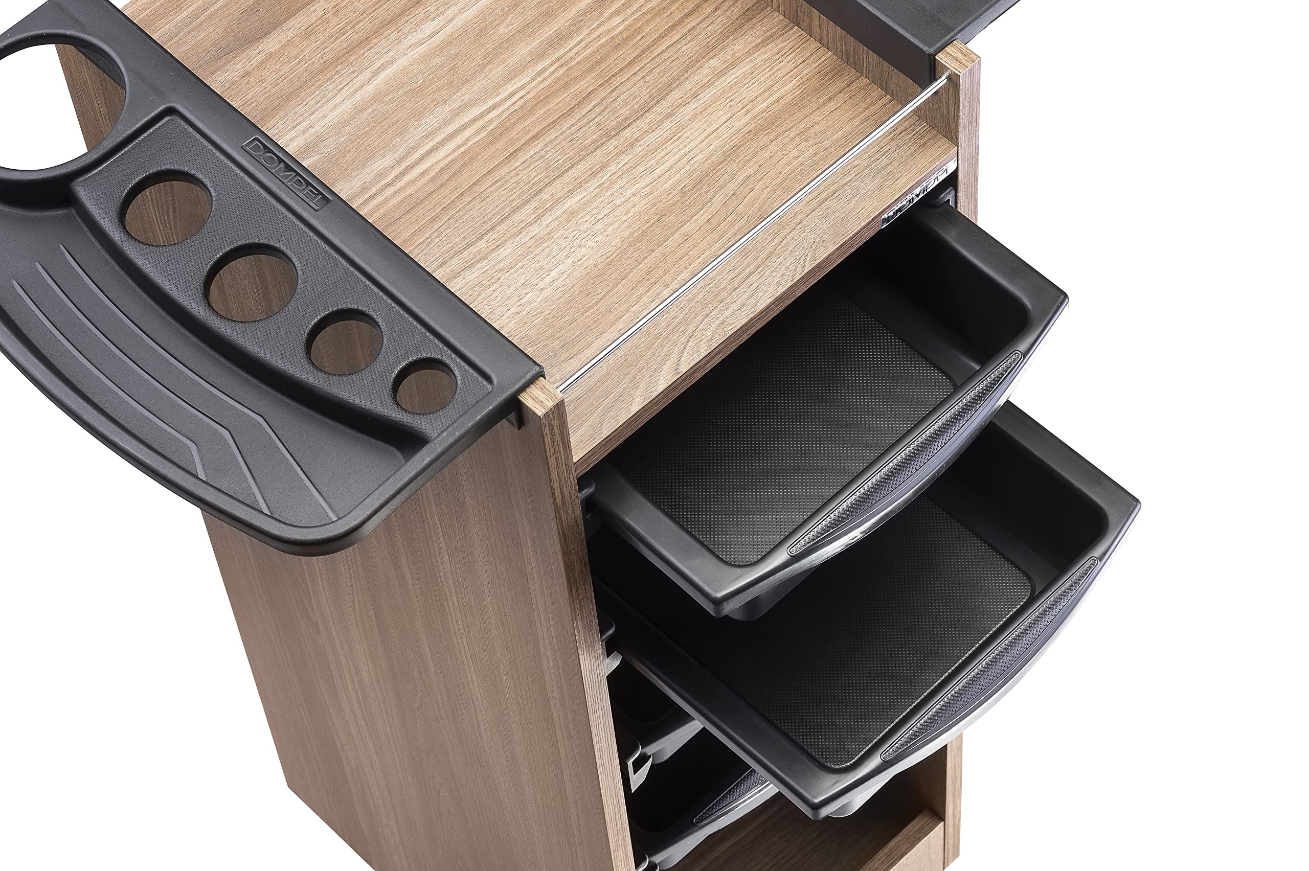 DOMPEL Carro de Mantenimiento Profesional Roma 4 Cajones con Ruedas - Marron Madera