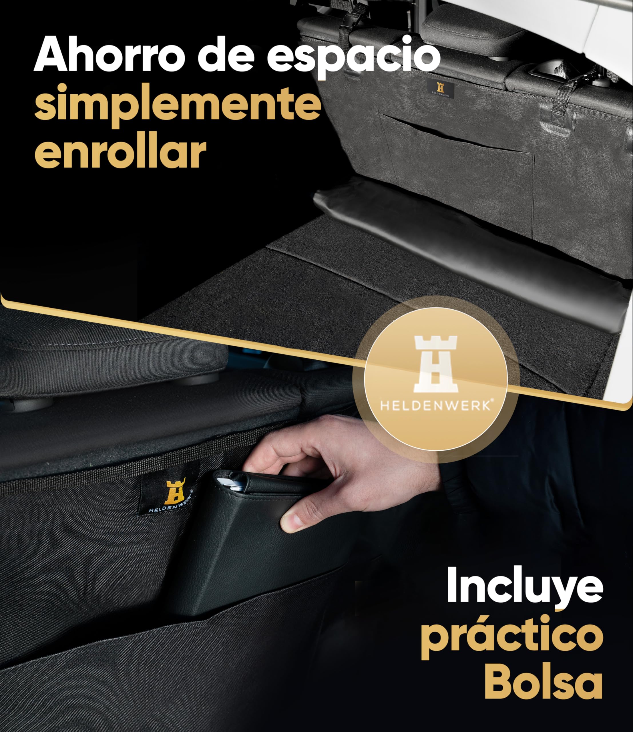 Heldenwerk Protector de Maletero Universal Ideal para Perros - Espacio para Maletero con protección para el umbral - Instalación rápida