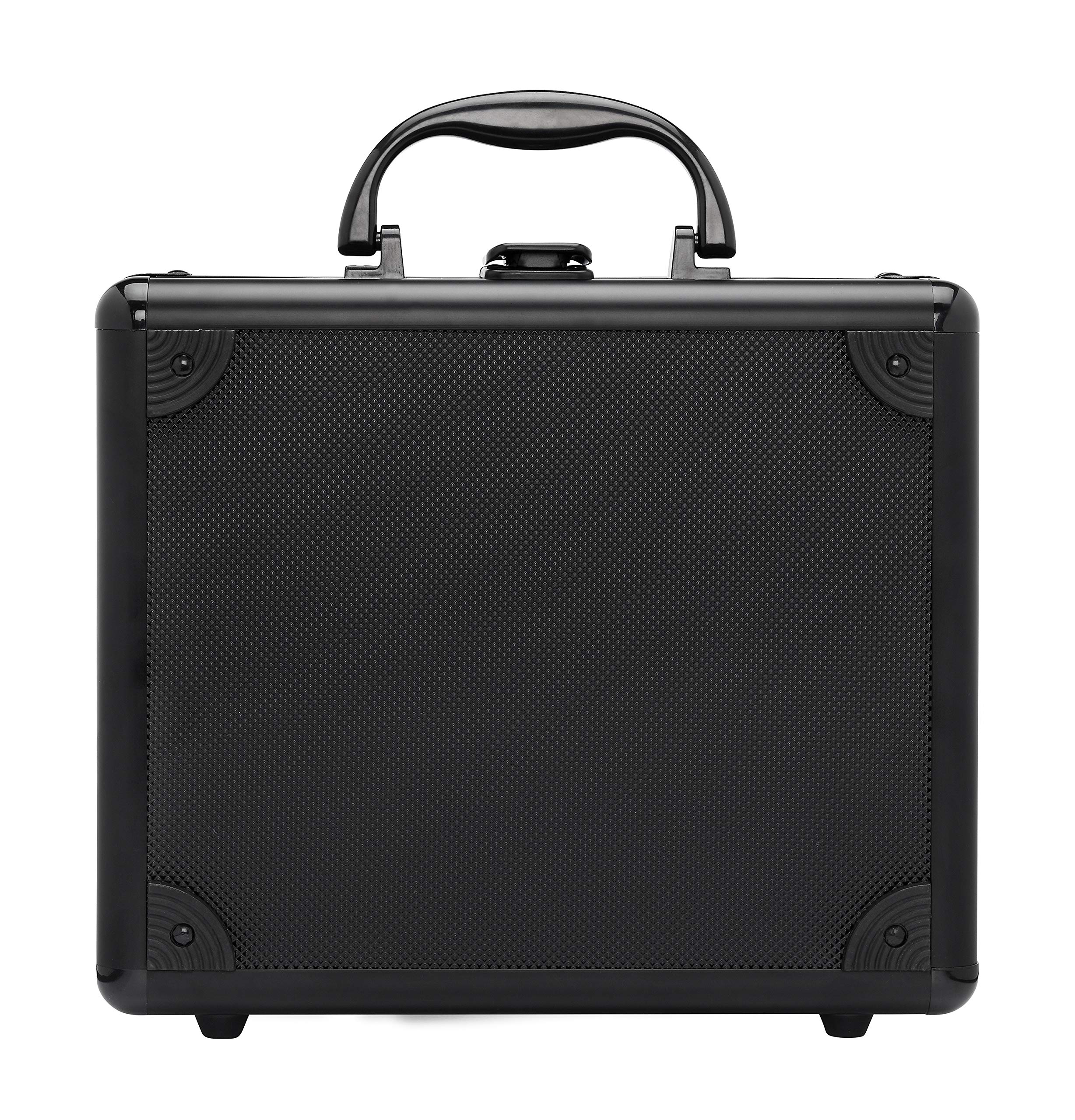 Black Watch Storage Case Aluminum Metal Briefcase for 8 Mens or Ladies Watches with Key Gift