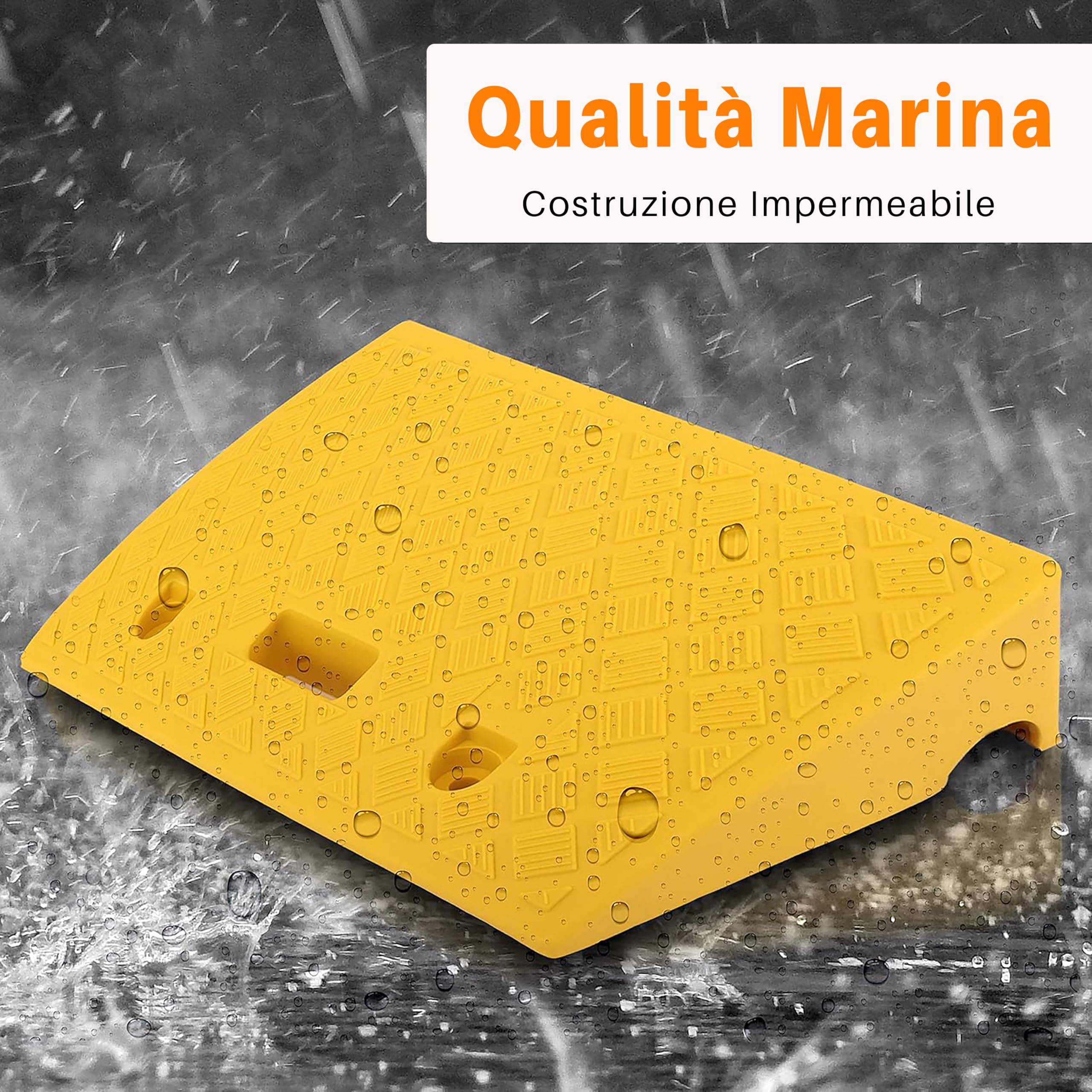 Pyle Rampe per Cordoli in Plastica Leggere e Portatili, Set di Rampe di Soglia in Plastica Resistente da 2 Pezzi per Vialetto, Zona di Carico, Auto, Camion, Scooter, Moto, Mobilità su Sedia a Rotelle