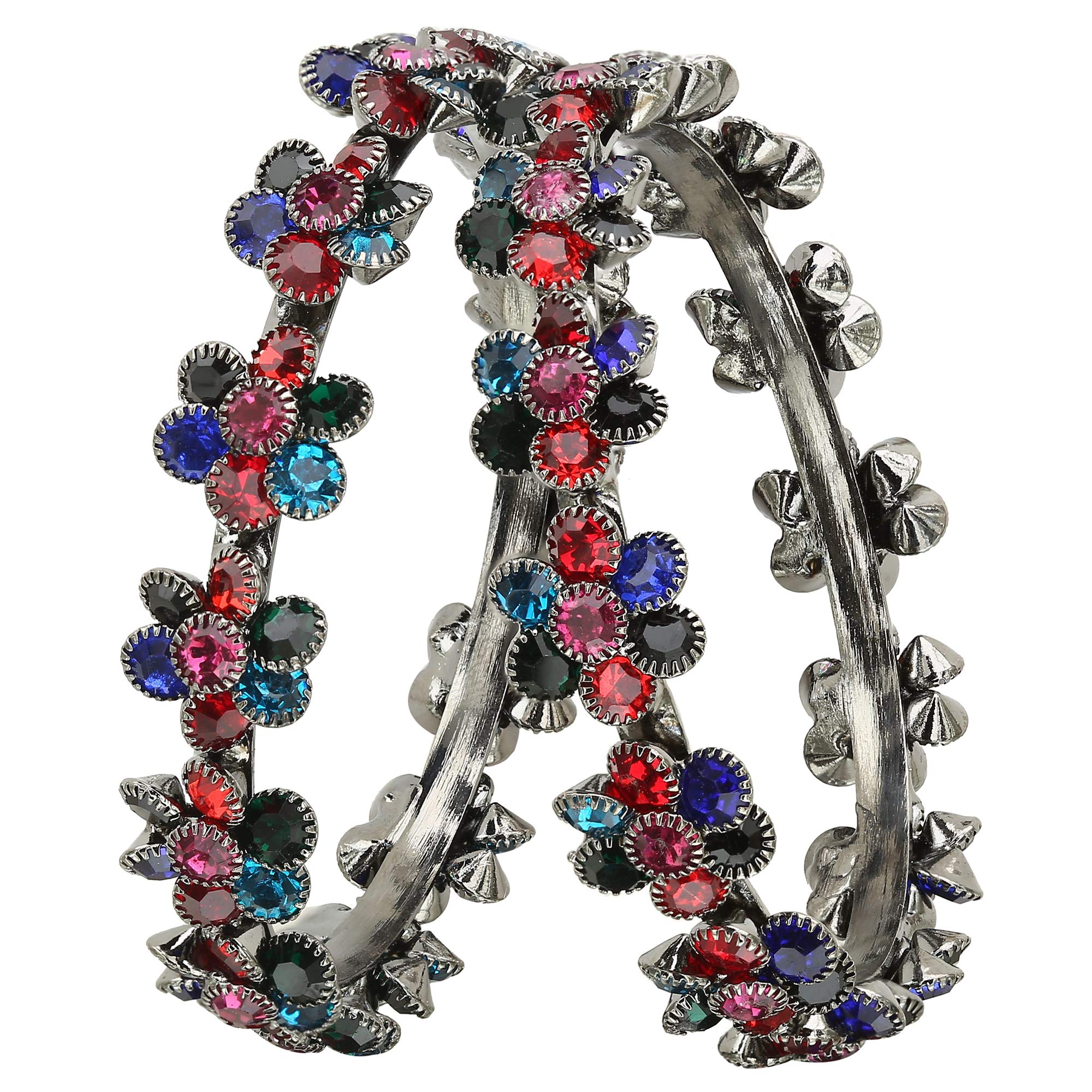 Sasitrends Black Metal Flower Design Bangles for Women and Girls (B0838NFJDR) Amazon Price History, Amazon Price Tracker