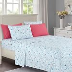 Elegant Comfort Luxury Soft Bed Sheets Motif de vacances 1500 Microfibre de qualité d'hôtel Premium - Peau de douceur et résistant au fade (6-Piece) Ensemble de literie, Roi, Santa Moose