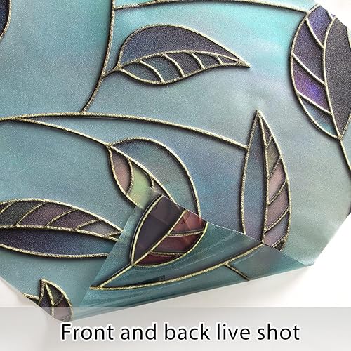 Miniatura 8 de DKTIE Película decorativa de vinilo para ventana de adherencia estática, película de privacidad no adhesiva con kit de instalación, tecnología de