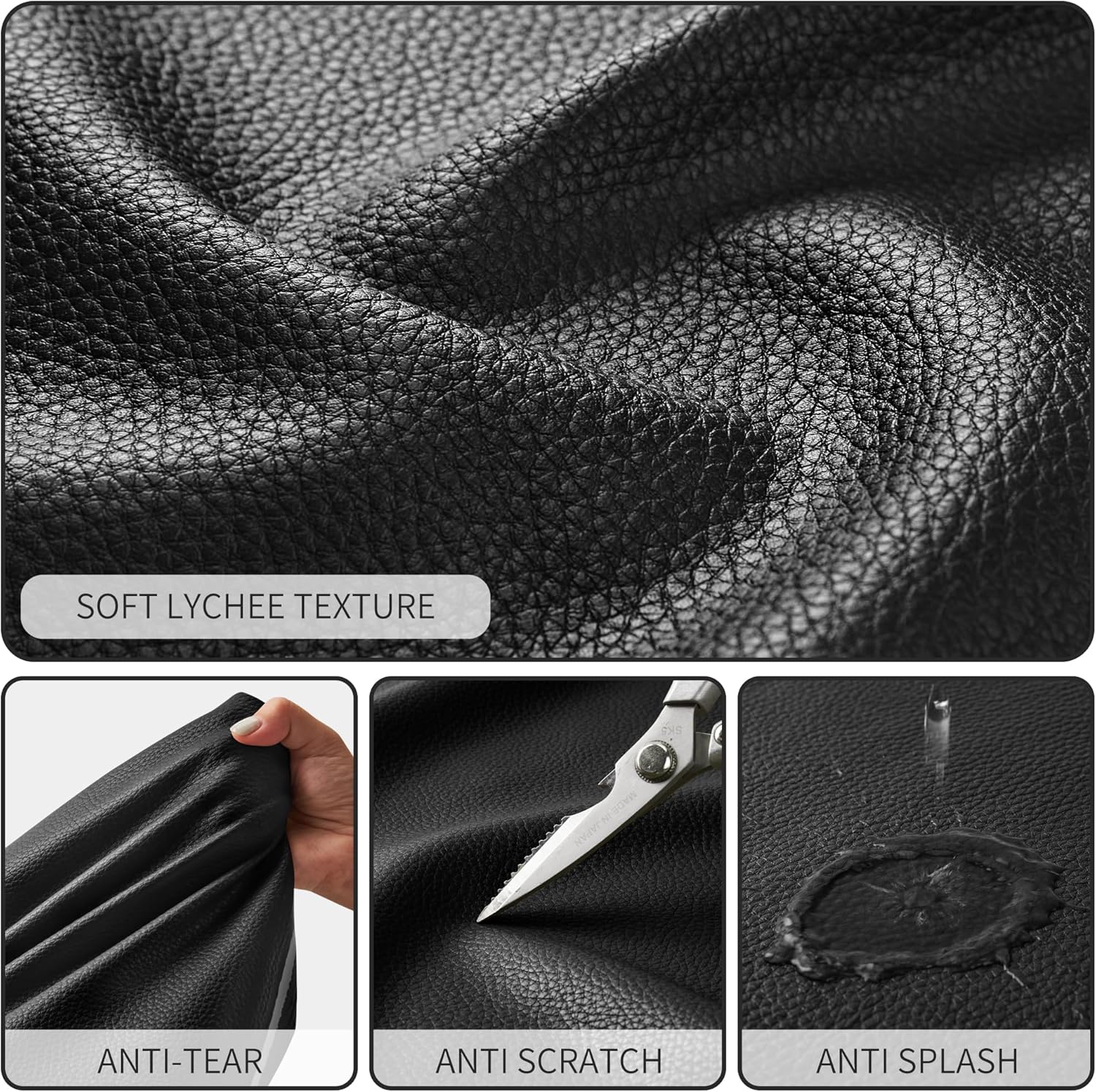 KALIDI Large Tote Bag Vegan Leather Casual Zipper Work Bag Weekender Hobo for Women 23L Oversize Shoulder Travel Purse - Image 6