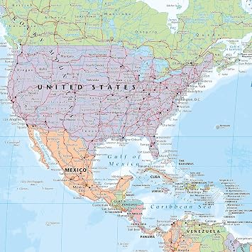Map Of The World Poster - Large Laminated World Map Poster - 120cm (W) X 83cm (H) Political & Educational, Country Information, Flags, Time Zones (Laminated)