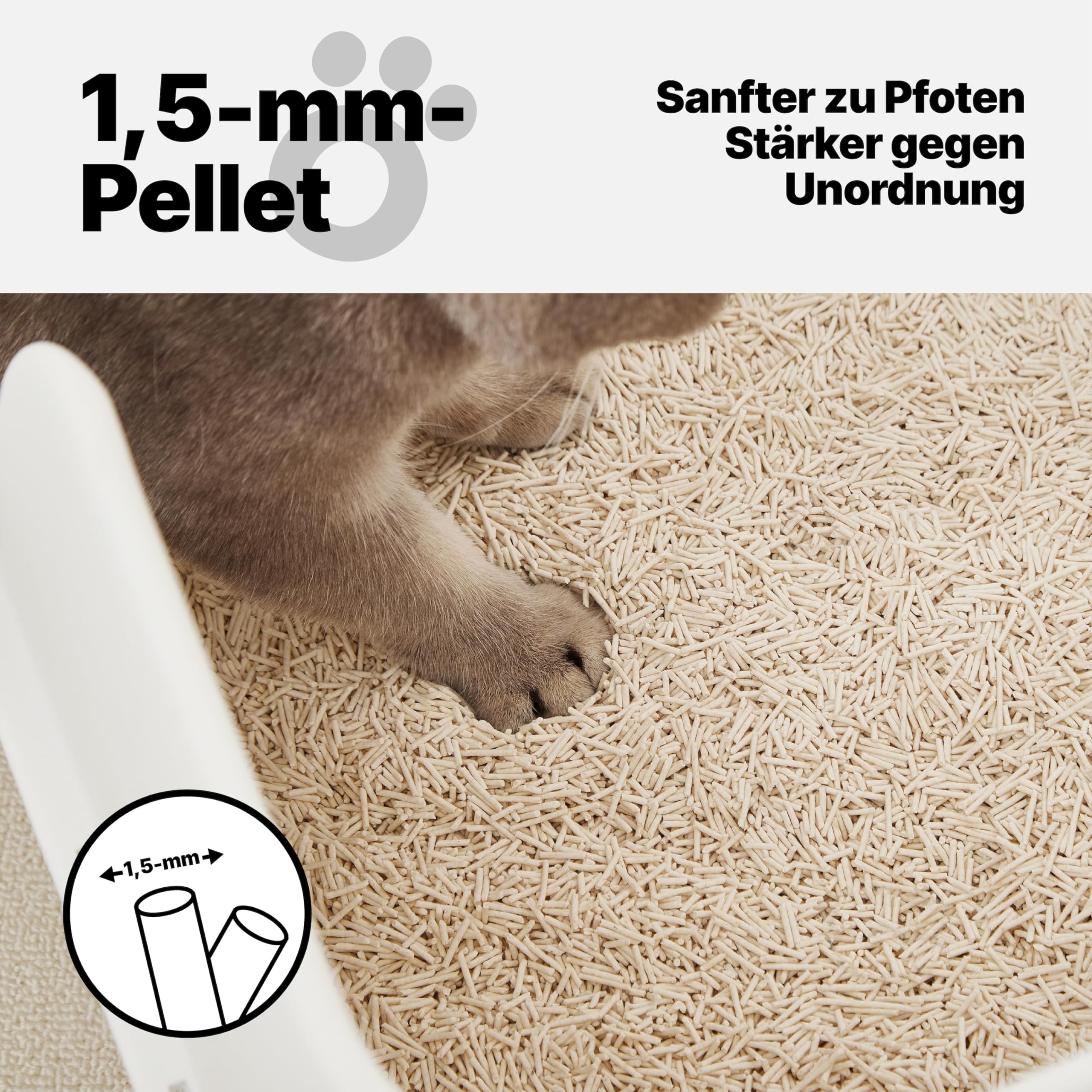 Tofu Katzenstreu 10,8 kg - Klumpend und pflanzlich aus Erbsenfasern, 99% staubfrei, optimale Geruchskontrolle, entsorgbar in der Toilette, Originalduft