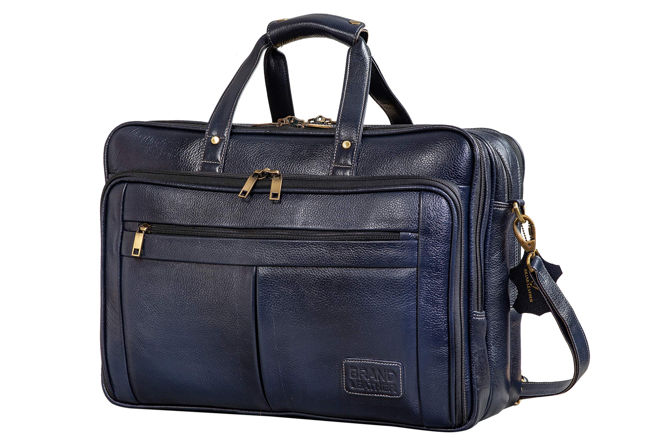 Genuine Leather Laptop Bag for Men - Office Bag - Fits Up to 16-inch Laptop/MacBook - Shoulder Bag/Hand Bag - Laptop Messenger Bag with Trolley Straps - Expandable - 1 Year Warranty-image-41