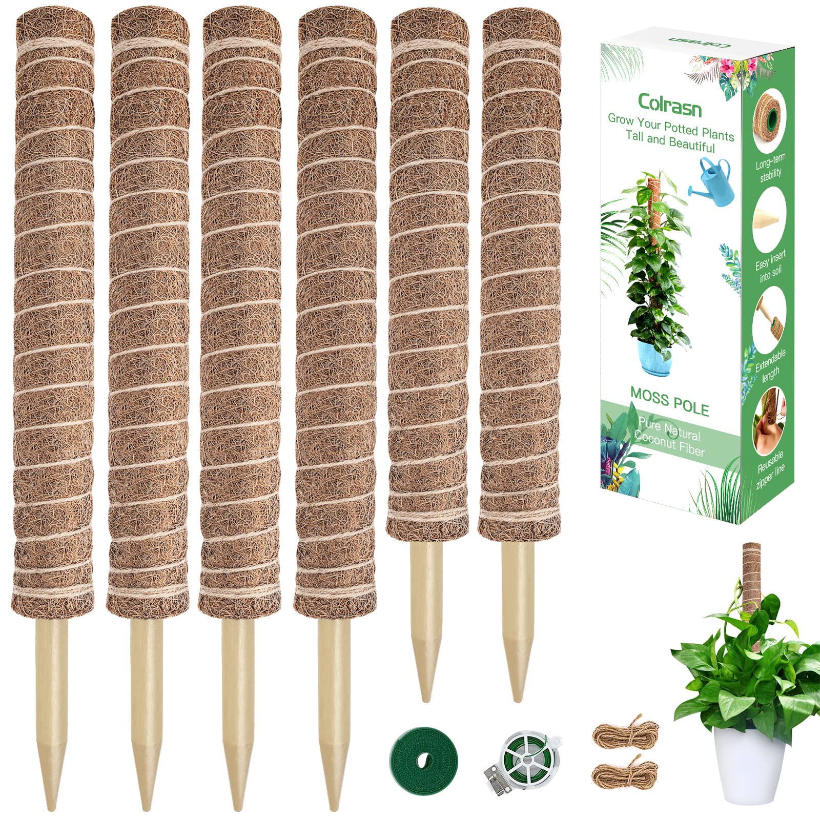 ミ*ミ様 MOSS STICK U5 154cm Amazon.com : Moss Pole 56 Inch, 4 Pcs Moss Pole Monstera