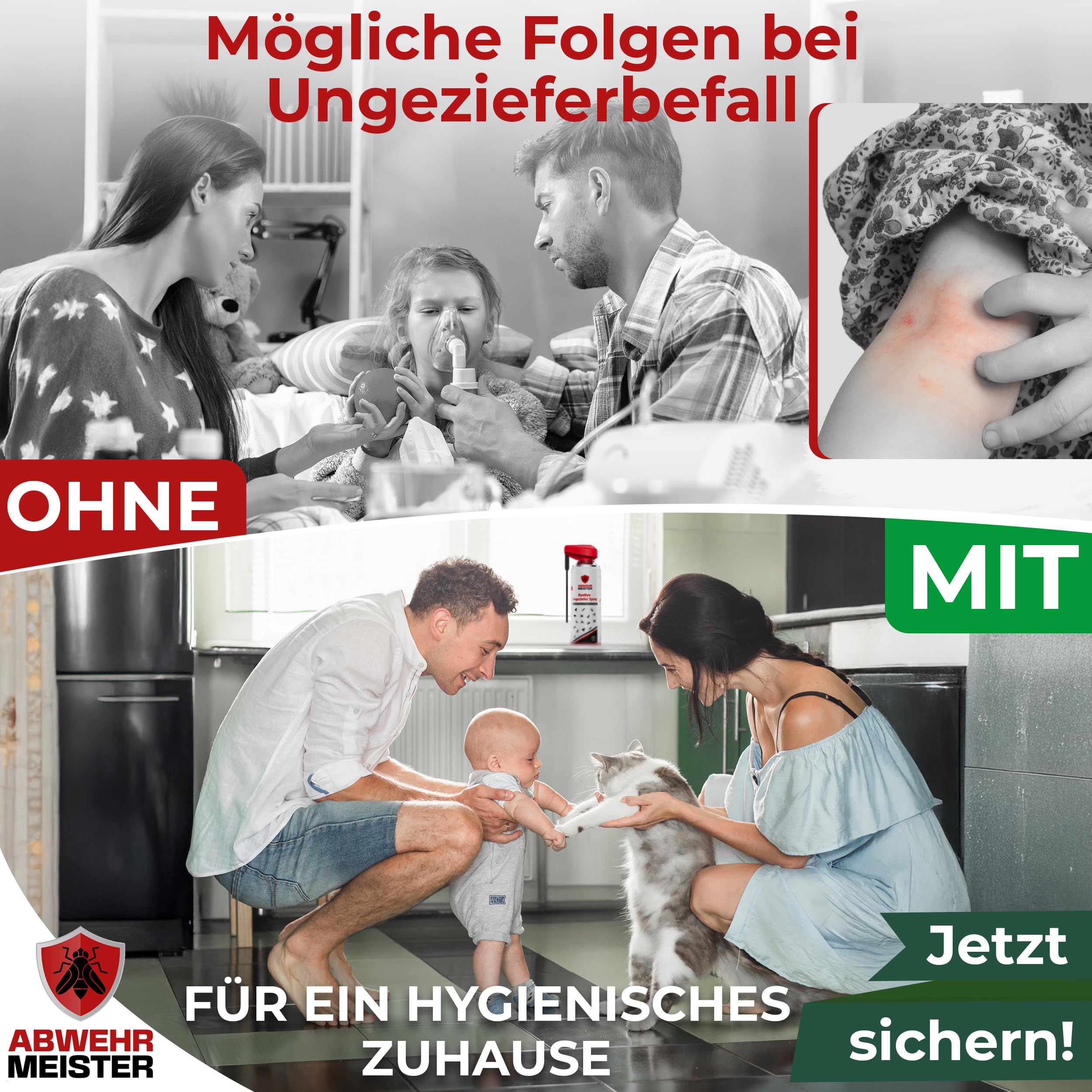 ORIGINAL ByeBye Ungeziefer-Spray [500 ml], Insektenspray mit Sofortwirkung und insektizidfreier AM-Formel zur Abwehr einer Vielzahl von Ungeziefer (PT19)