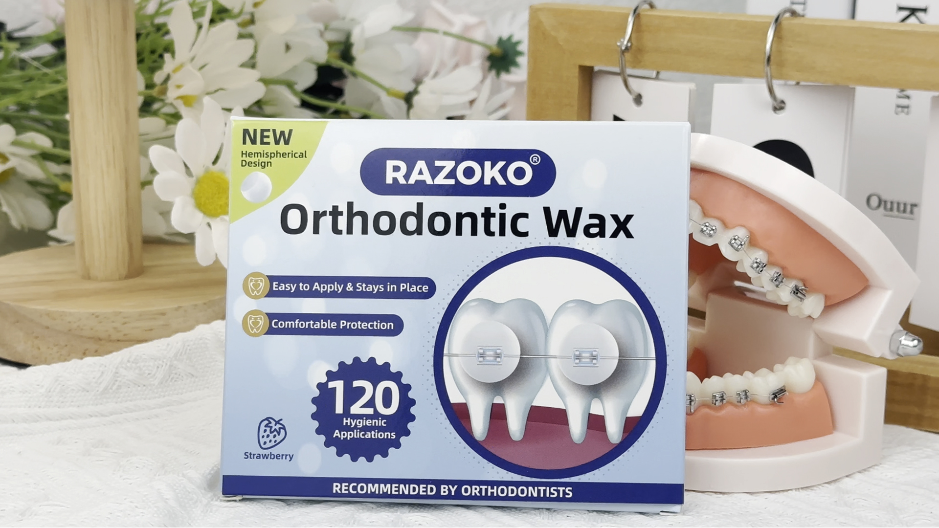 Amazon.com : RAZOKO 120 Pcs Strawberry Scented Orthodontic Wax for