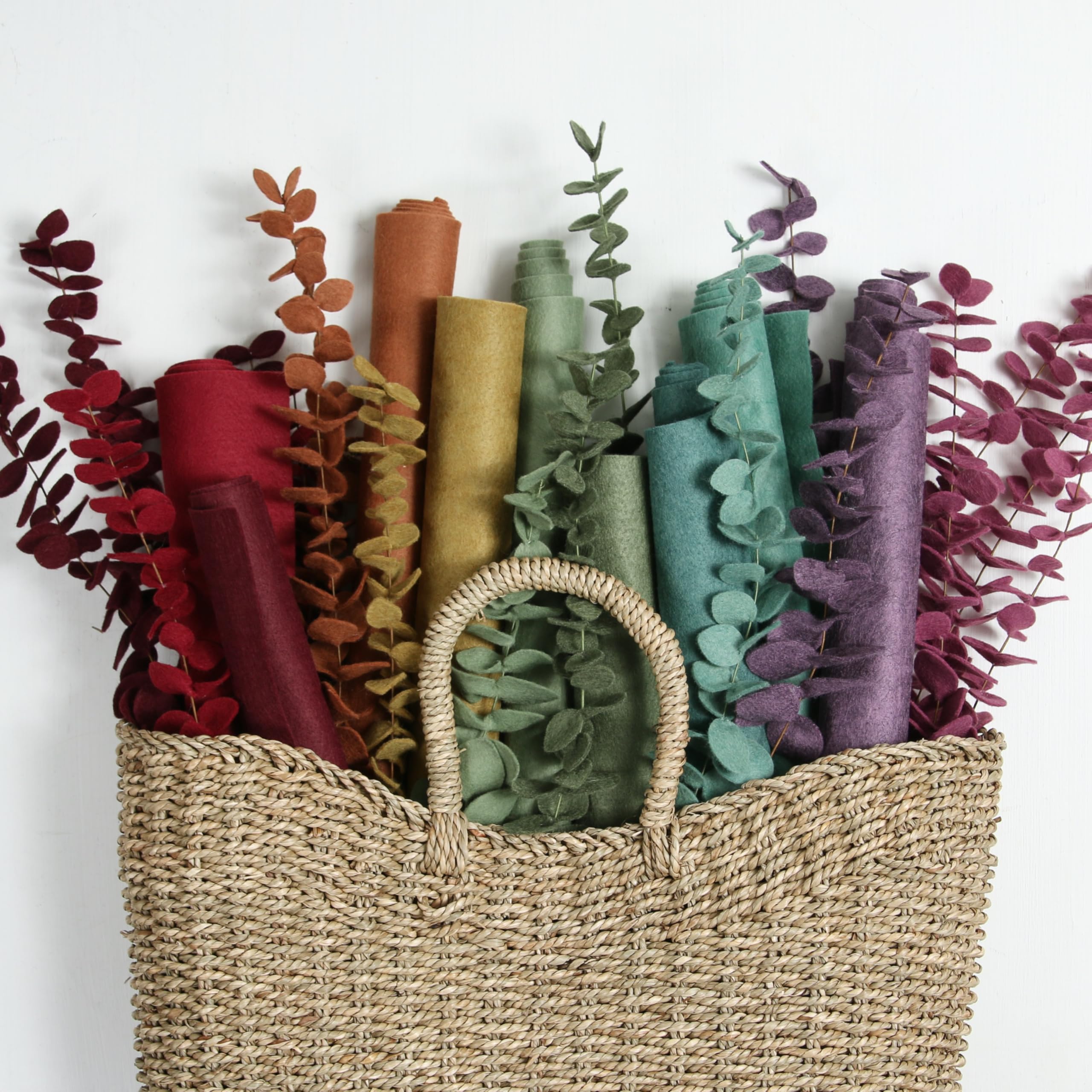 Benzie Design Wool Felt, 10 pcs 9"x12" in Floral Color Palette, 1 mm Thick, Soft & Pliable, Wool Blend Felt, Eucalyptus 9"x12" - Image 3