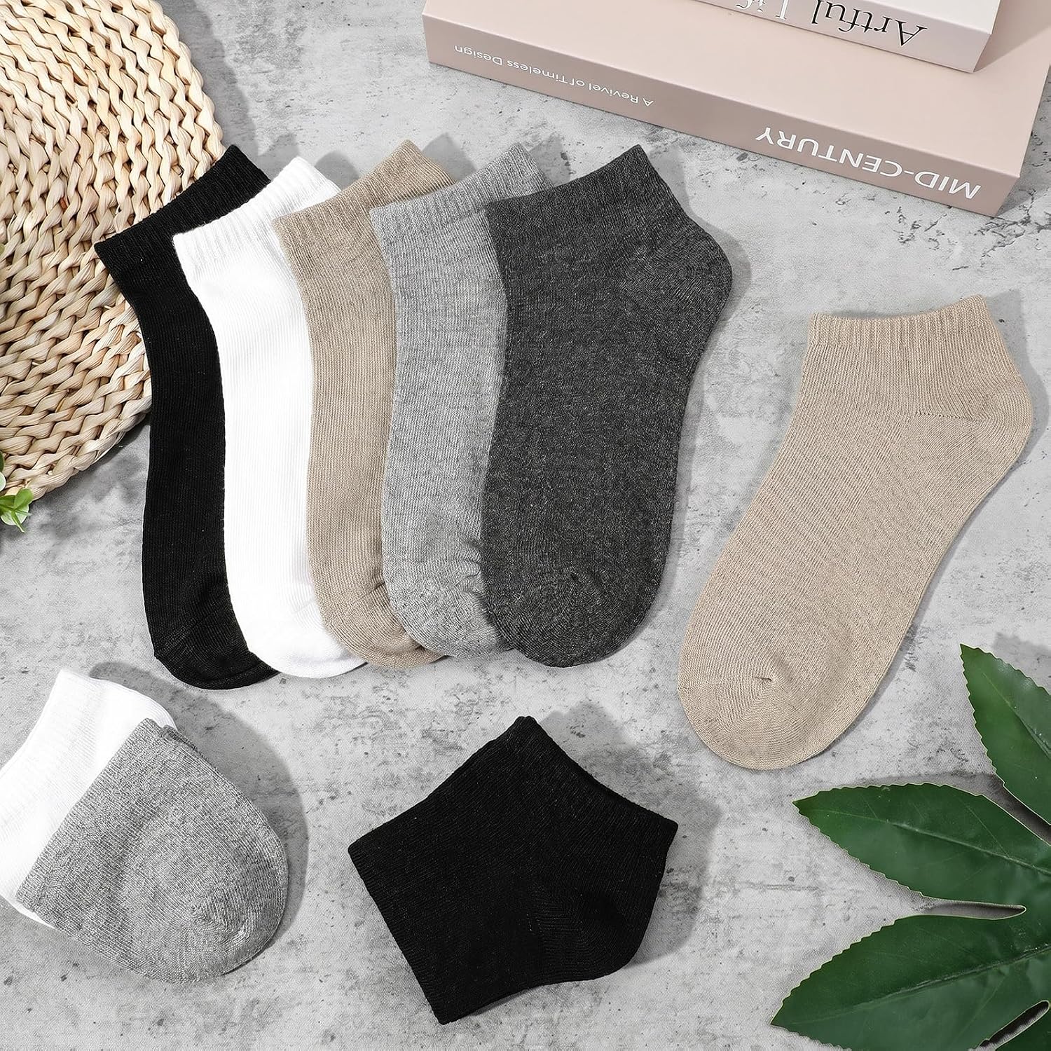 20 Pairs Non Slip Skid Socks for Women Sports Yoga Pilates Socks Slipper Sock with Grippers Non Slip Ankle Sock for Athletic Sports Yoga Colorful