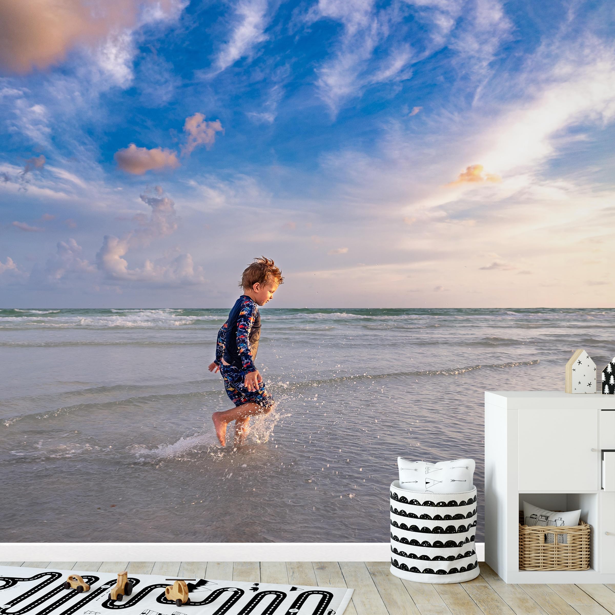 SIGNFORD Custom Wall Mural Prints with Your Photos Removable Wallpaper Personalized Wall Decorration for Bedroom Living Room - 72x120 inches