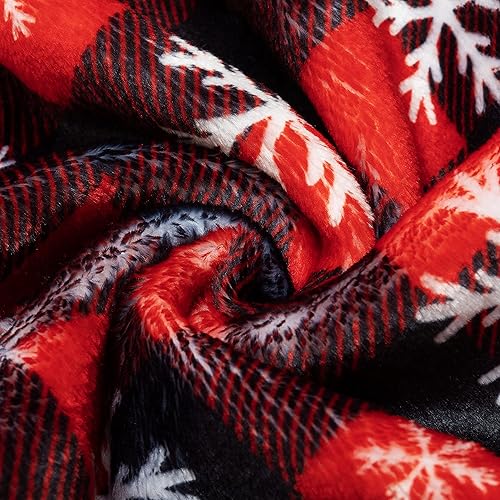 Miniatura 4 de Pijamas de Navidad para perros pequeños y medianos Diseño de copo de nieve a cuadros, lindo pijama cálido para cachorros, ropa para mascotas para