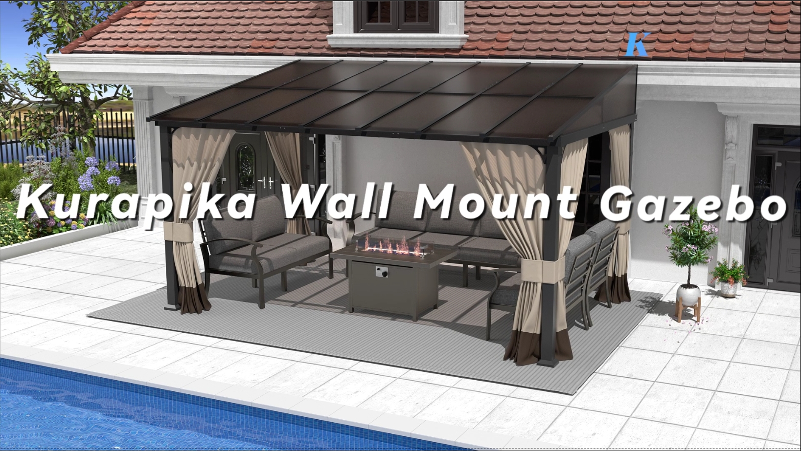 Amazon.com : Kurapika 10' x 12' Wall Mount Gazebo Outdoor Pergola