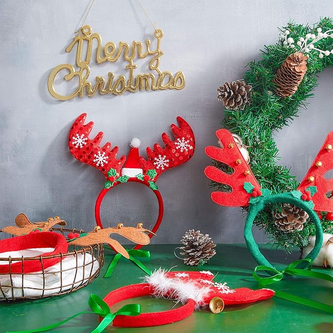 4 Disfraces de Reno para Mascotas Navidad Accesorios Perros Gatos Pequeños Medianos miniatura 3
