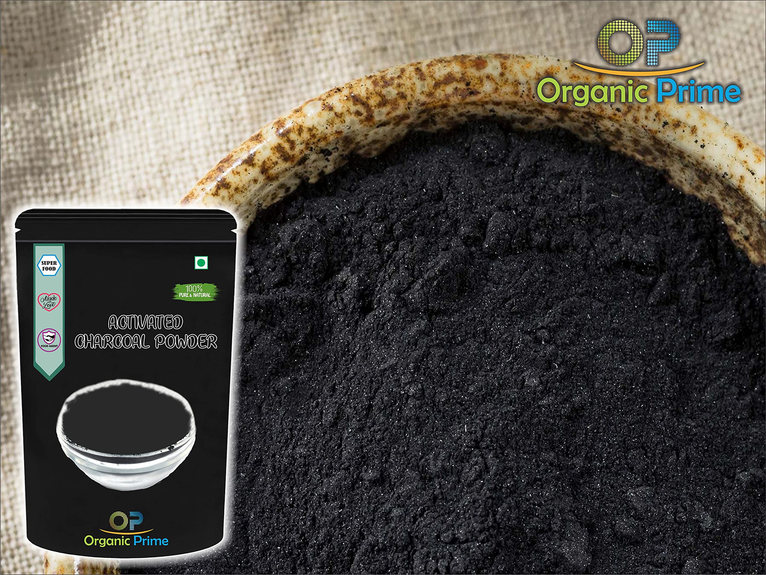 Organic Prime Activated Charcoal Powder For Face and Skin Care - 100 GM By Organic Prime 3