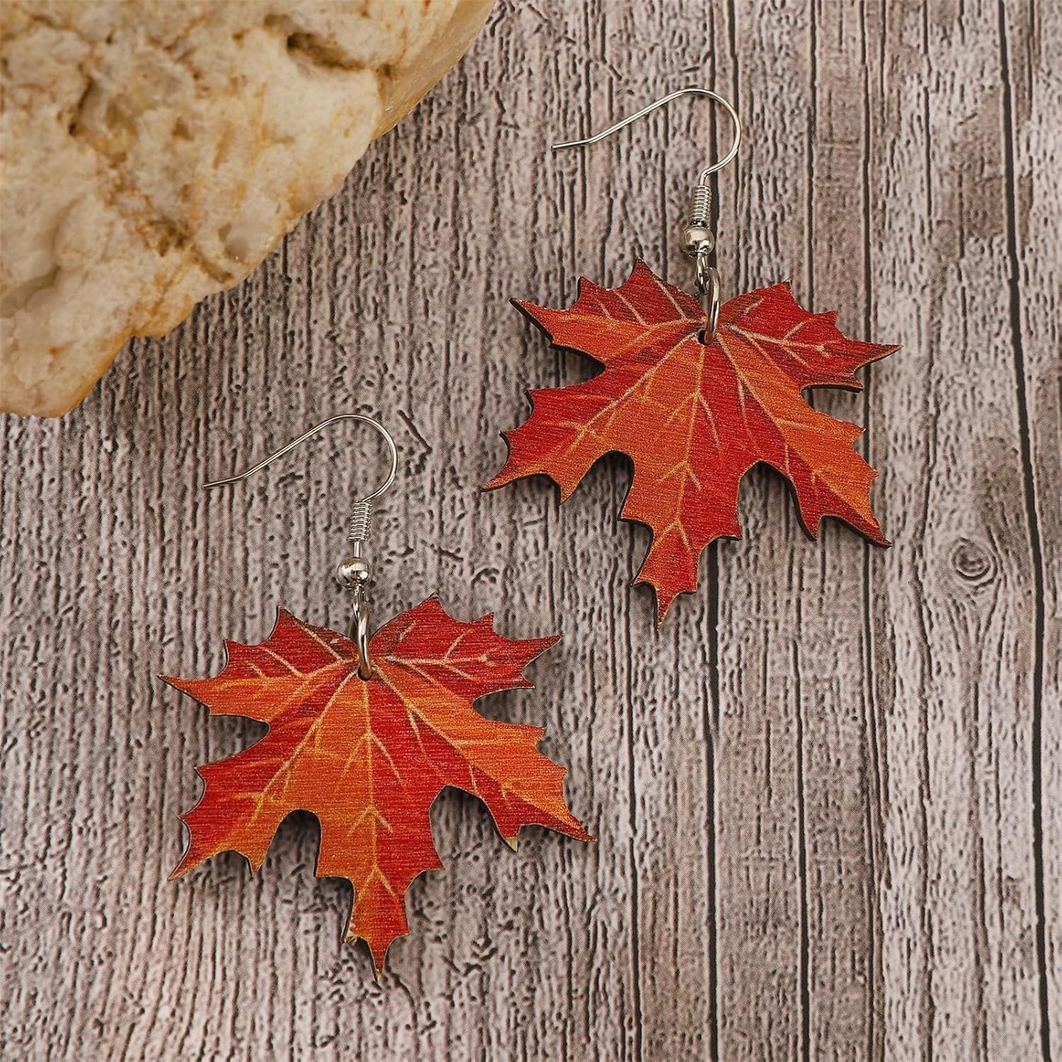 Fall Thanksgiving Earrings Set for Women Cute Unique Colorful Handmade Wooden Pumpkin Turkey Lightweight Dangle Earrings Autumn Jewelry - Image 6