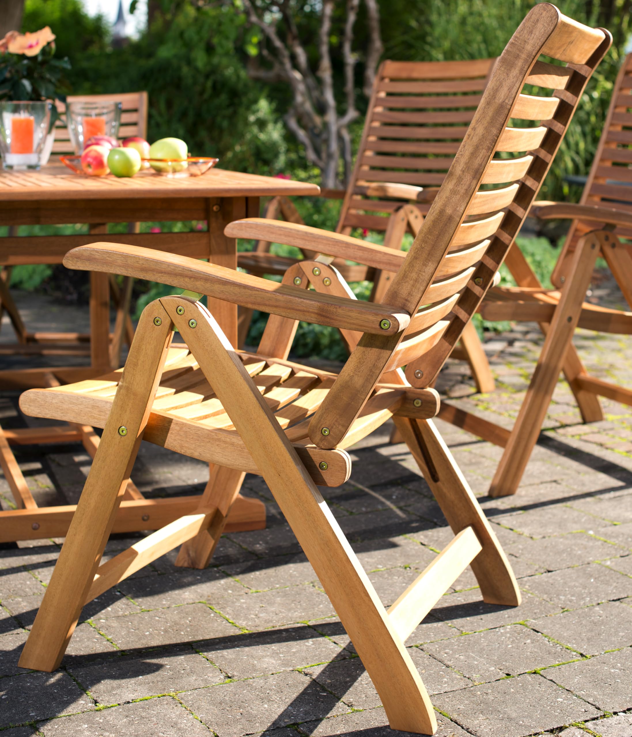 Dehner Klappsessel Macao, ca. 106 x 62.5 x 67 cm, aus FSC® - zertifiziertem Akazienholz, natur
