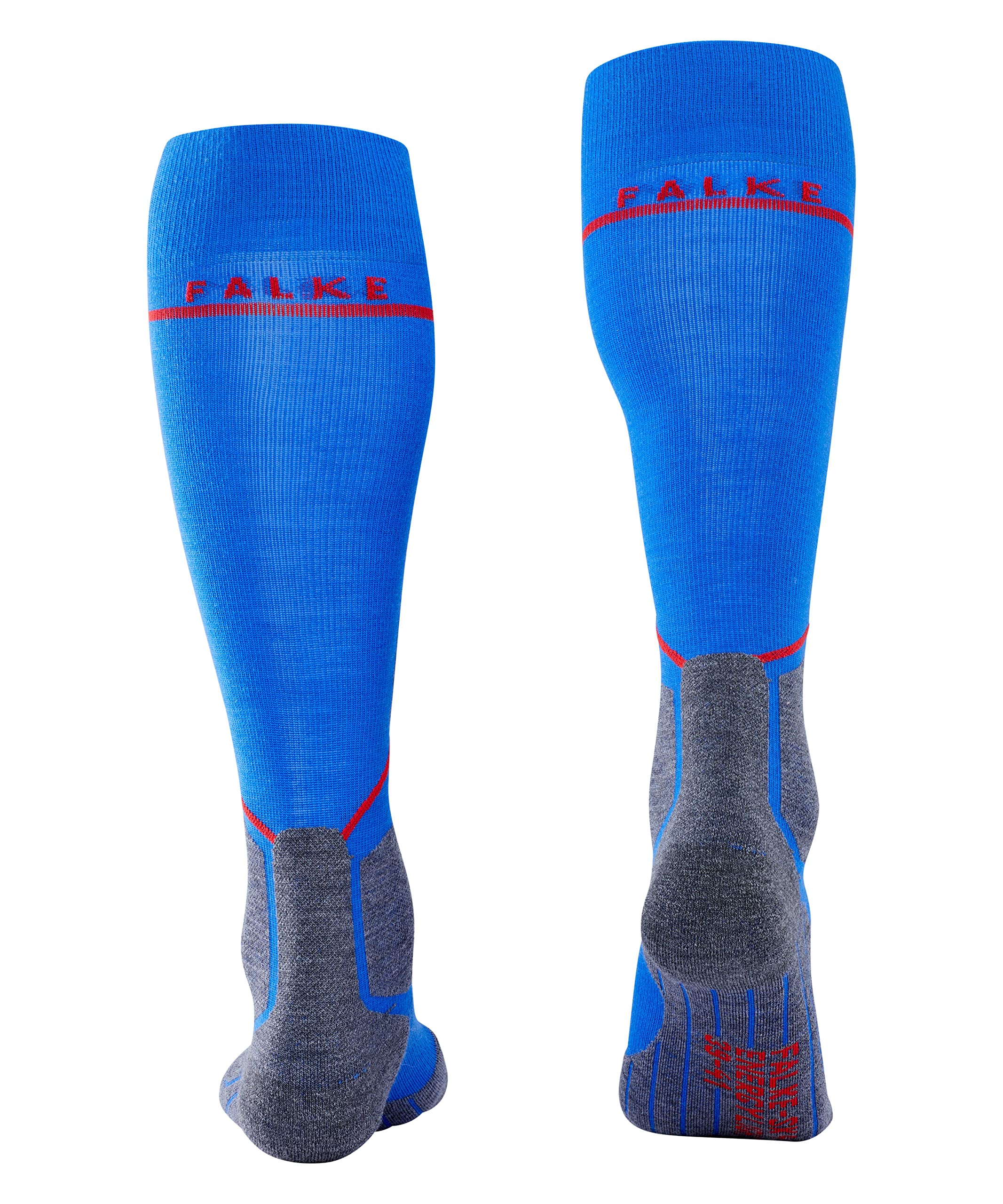 FALKE Heren Skisokken SK6 Pro M Kh wol functioneel materiaal warm dun 1 paar, Grijs Mid Grey Melange 3539, 46-48