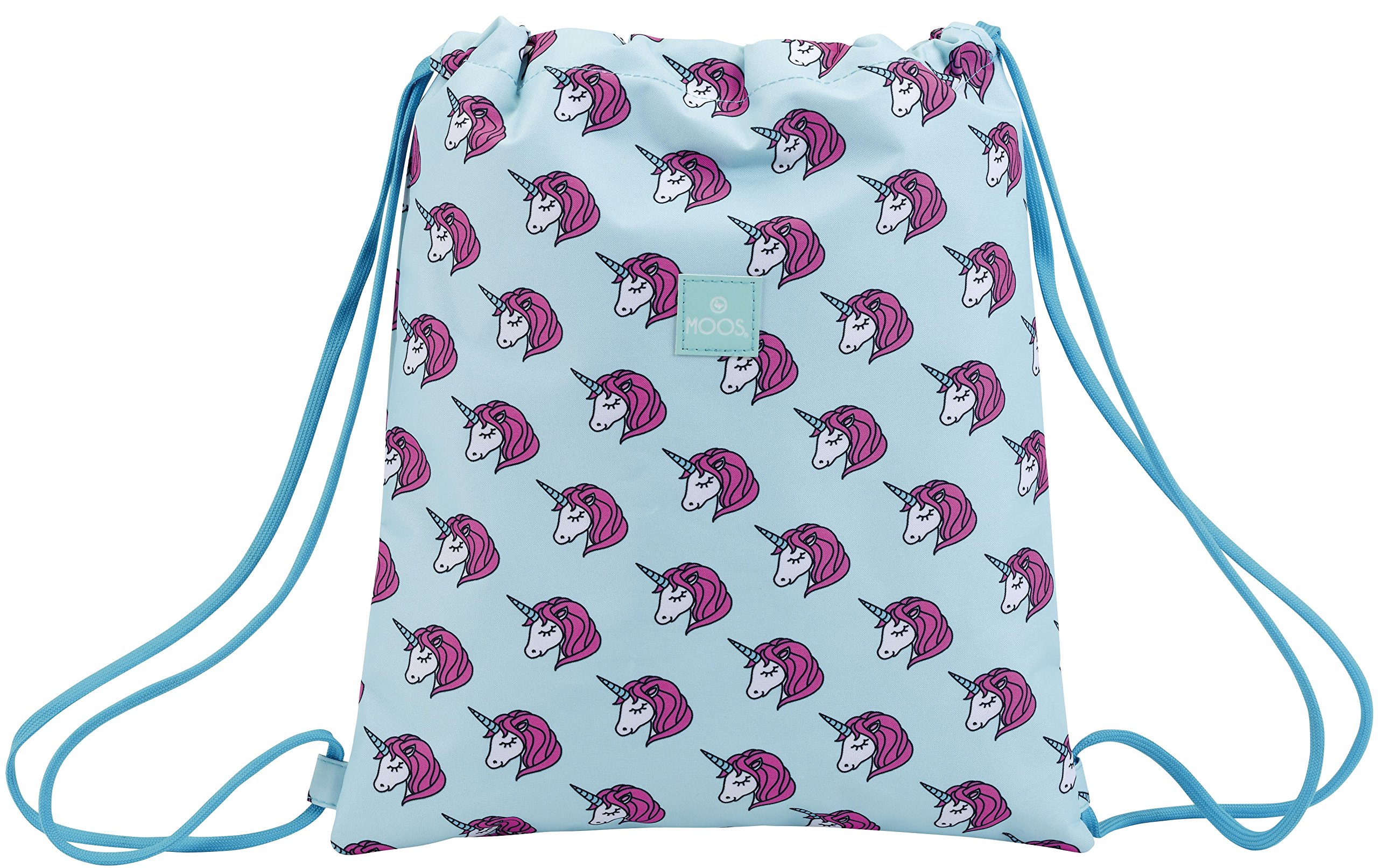 Turnbeutel Moos Unicorn – Offizieller Großer Sportbeutel, Aus Robustem Polyester, 35x40 Cm, Mit Reißverschluss-Innentasche, Vielseitig Für Schule & Freizeit
