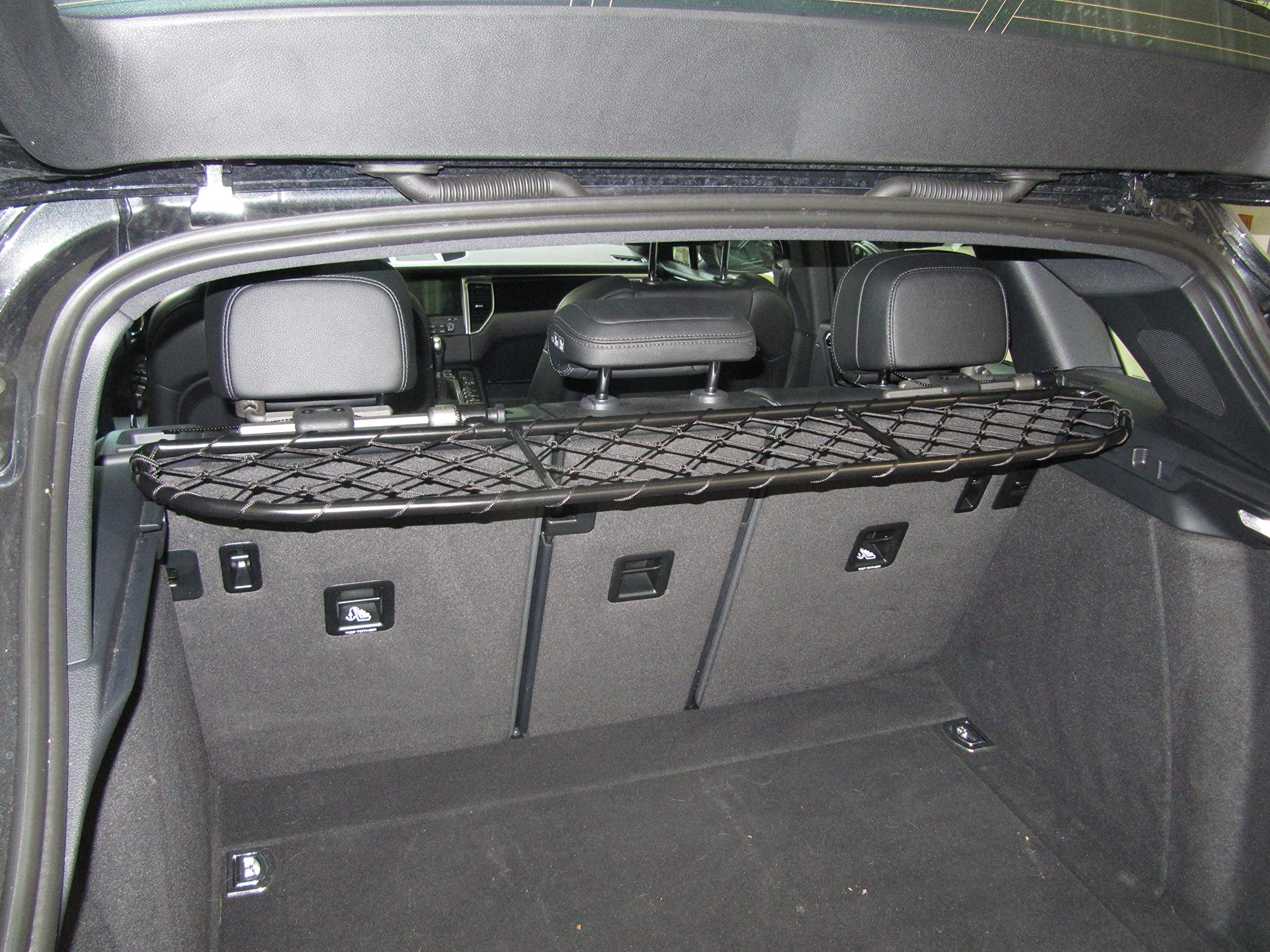 ERGOTECH Divisorio Griglia Rete Divisoria per Porsche Macan (2014-2024), RDA65-HXXS16, per Trasporto Cani e Bagagli
