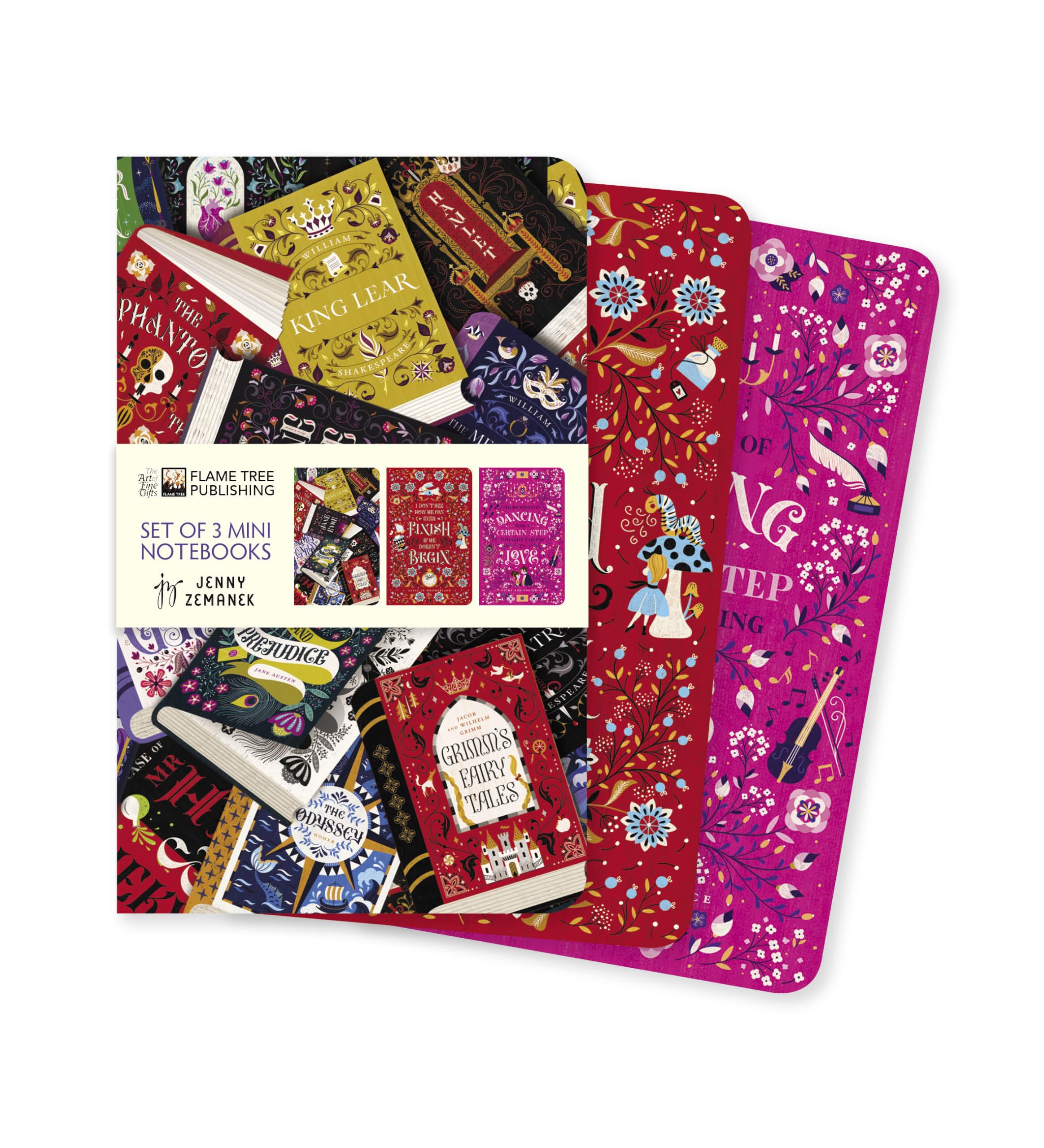 Book Lovers by Jenny Zemanek Set of 3 Mini Notebooks (Mini Notebook Collections)