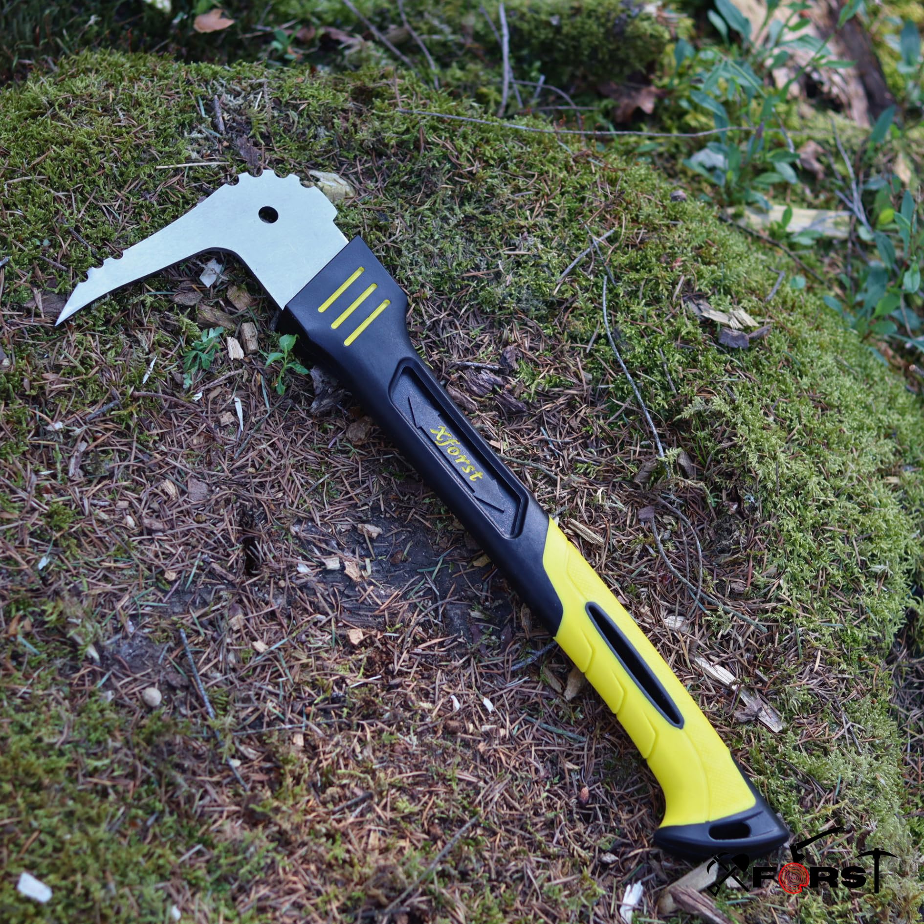 Xforst Sappie Forst 43 cm – Leichte Handsappie Sapie 0,53 kg | Fiberglasstiel & gehärtete Stahlklinge | Forstwerkzeug Holzheber Fällheber rückenschonend für Garten & Brennholz | X-P36FN